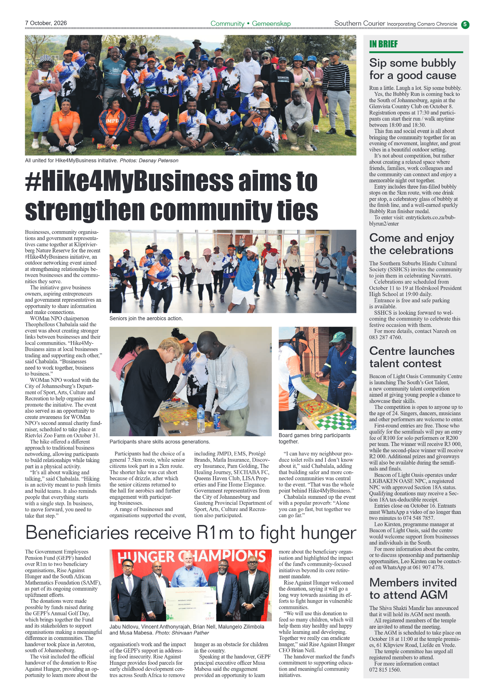 Southern Courier 7 October 2026 page 7