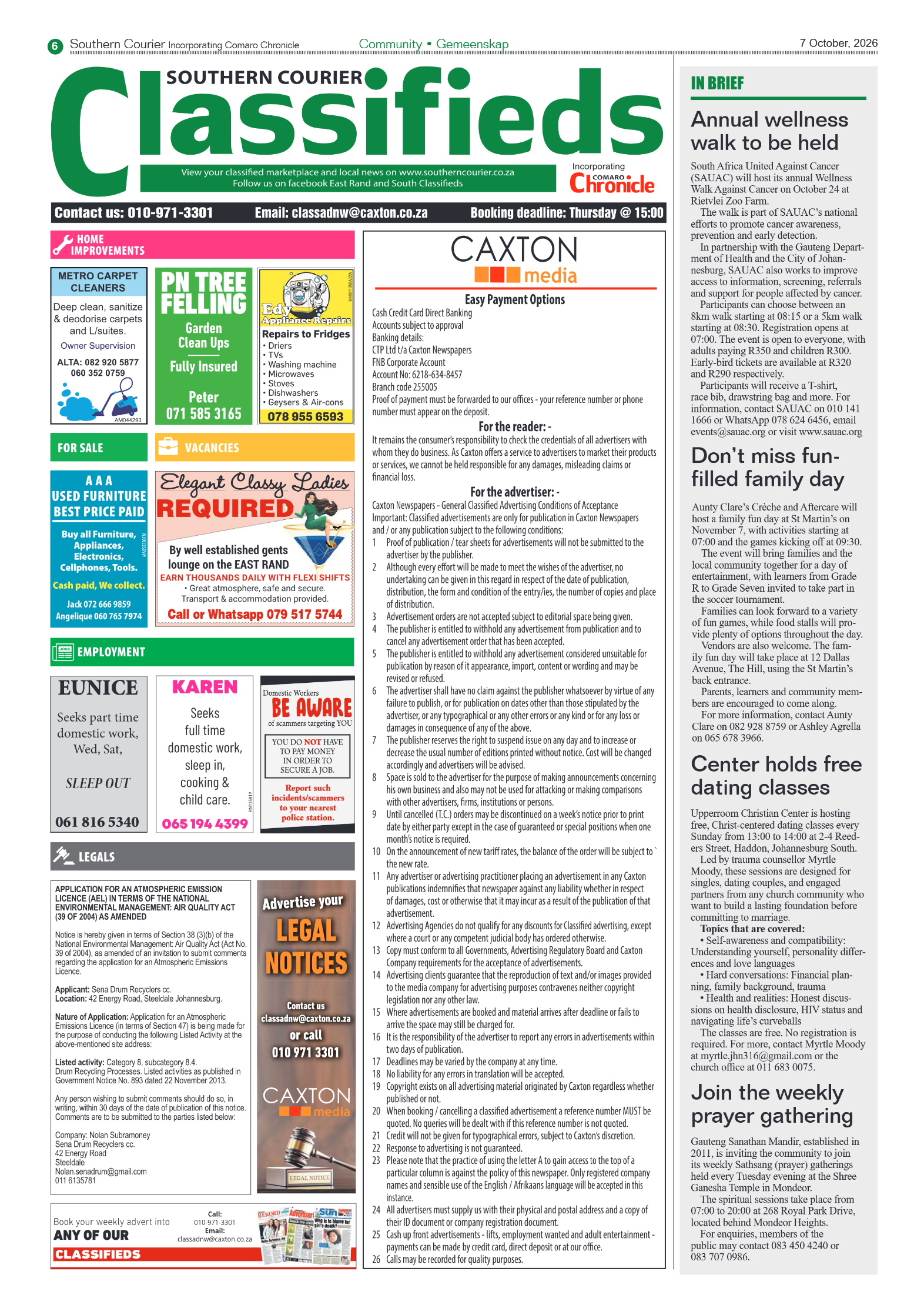 Southern Courier 7 October 2026 page 8
