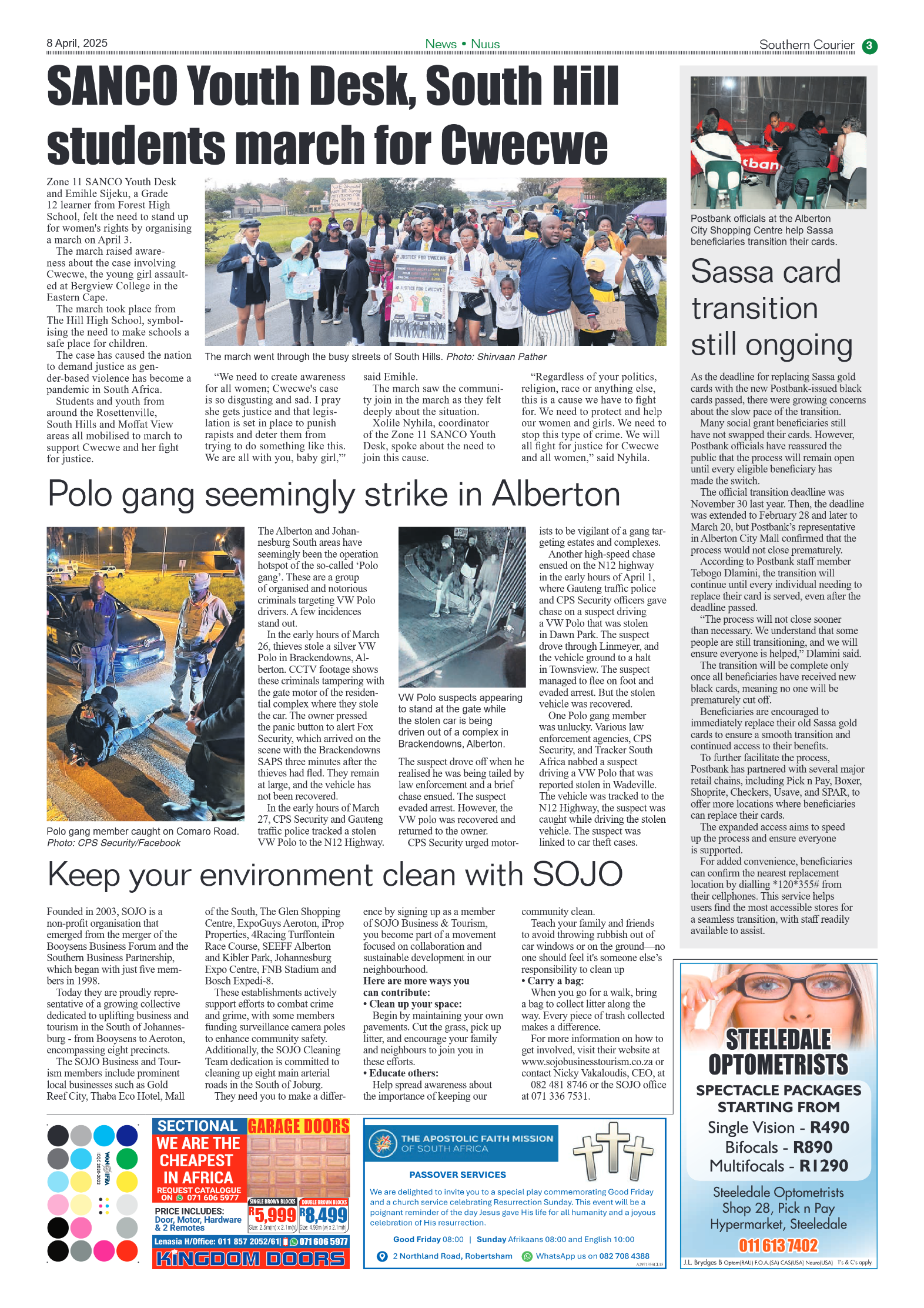 Southern Courier 8 April 2025 page 3