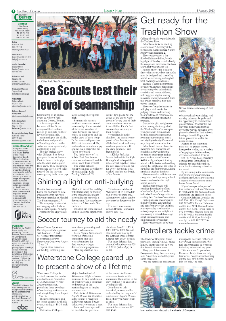 Southern Courier 8 August 2023 page 2