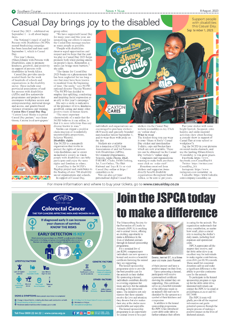 Southern Courier 8 August 2023 page 4