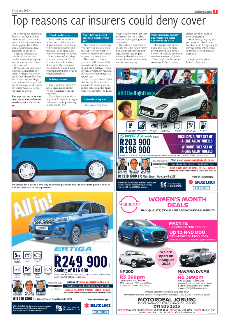 Southern Courier 8 August 2023 page 9