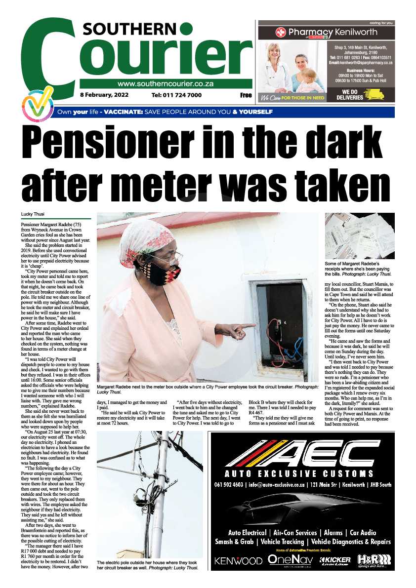 Southern Courier 8 February 2022 page 1