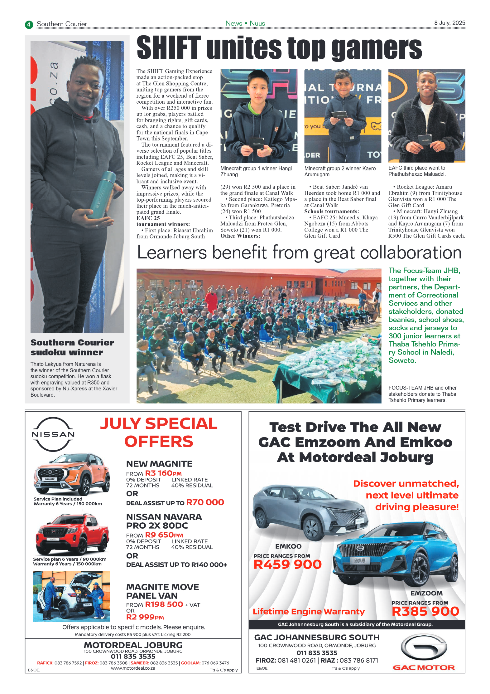Southern Courier 8 July 2025 page 4