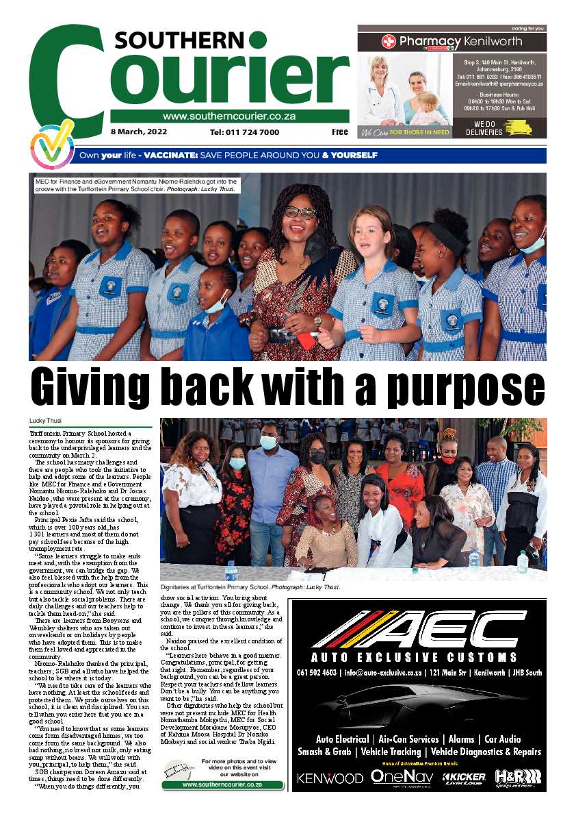 Southern Courier 8 March 2022 page 1