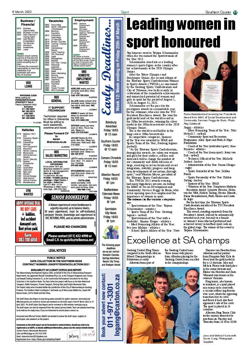 Southern Courier 8 March 2022 page 11