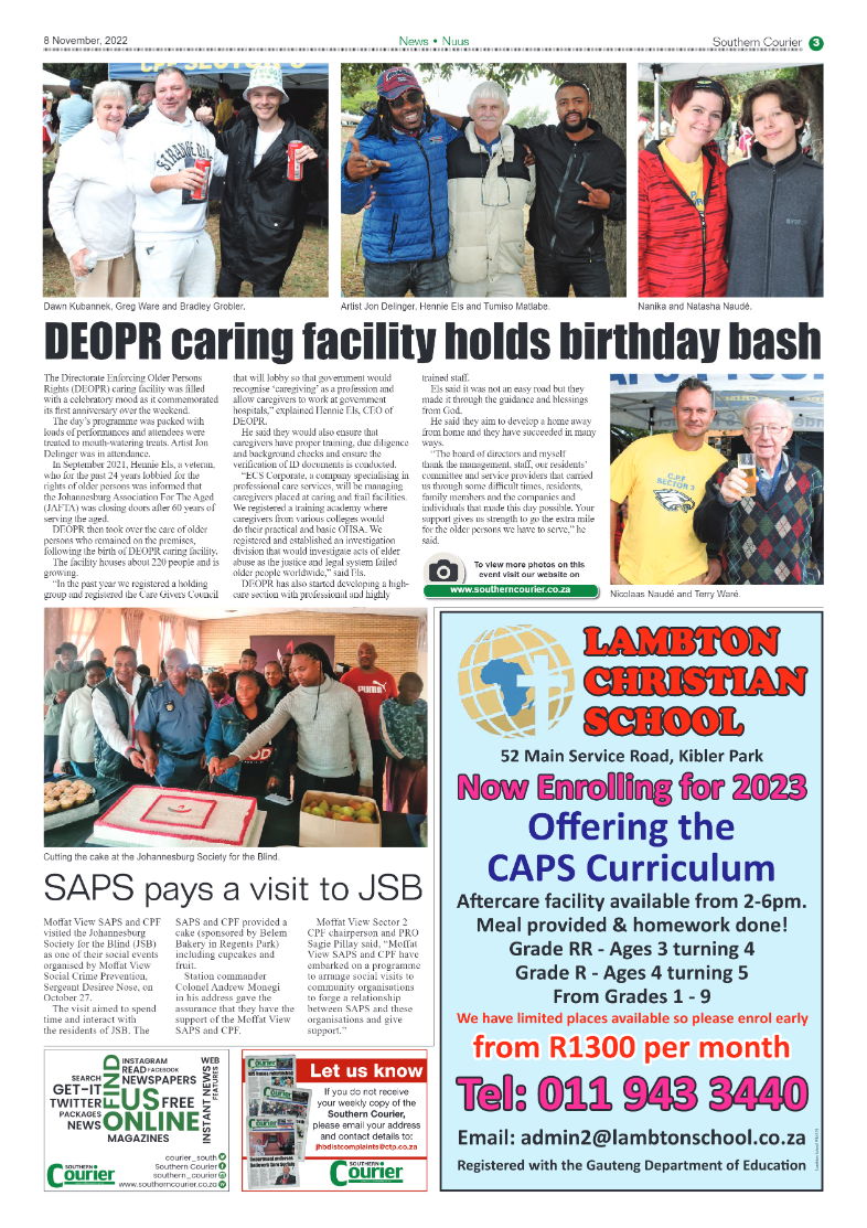 Southern Courier 8 Nov 2022 page 3