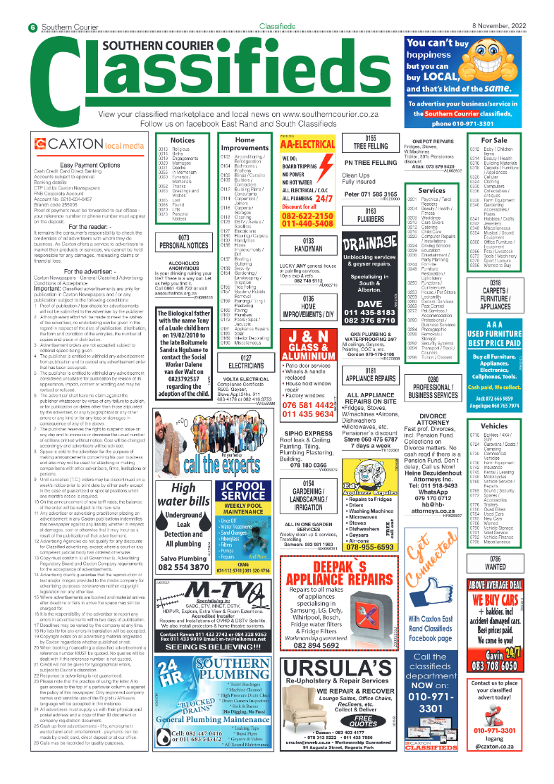 Southern Courier 8 Nov 2022 page 6