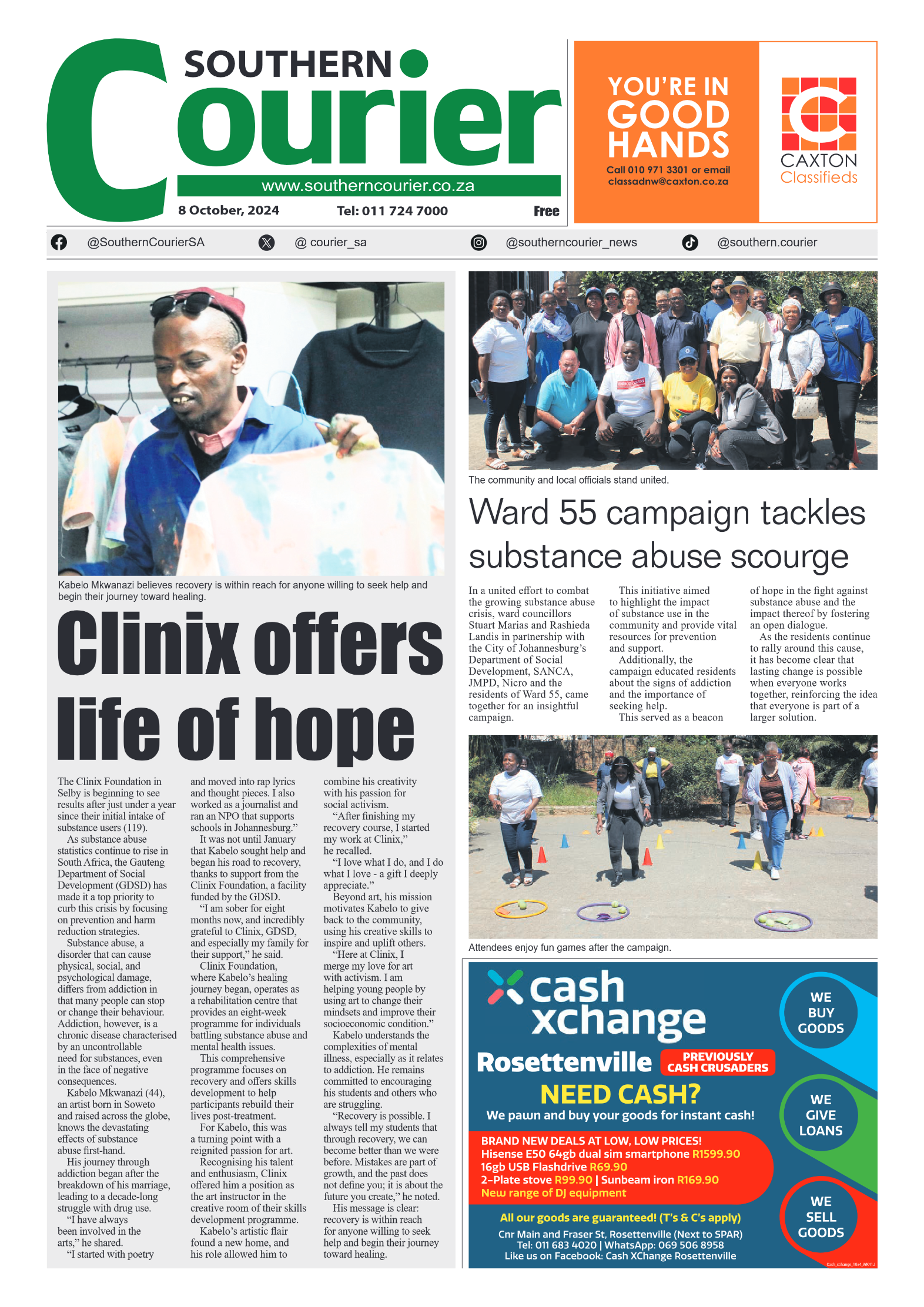 Southern Courier 8 October 2024 page 1