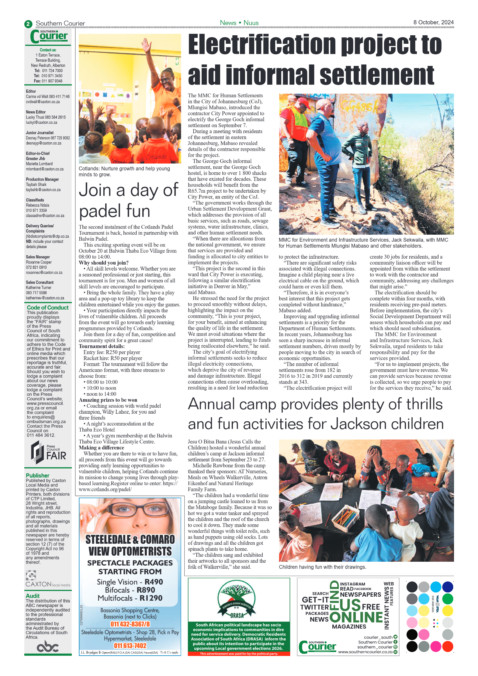 Southern Courier 8 October 2024 page 2