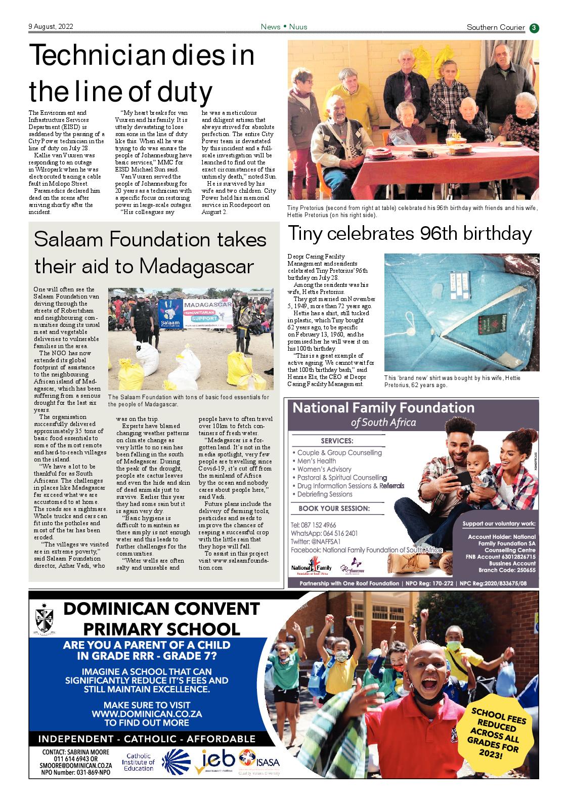 Southern Courier 9 Aug 2022 page 3