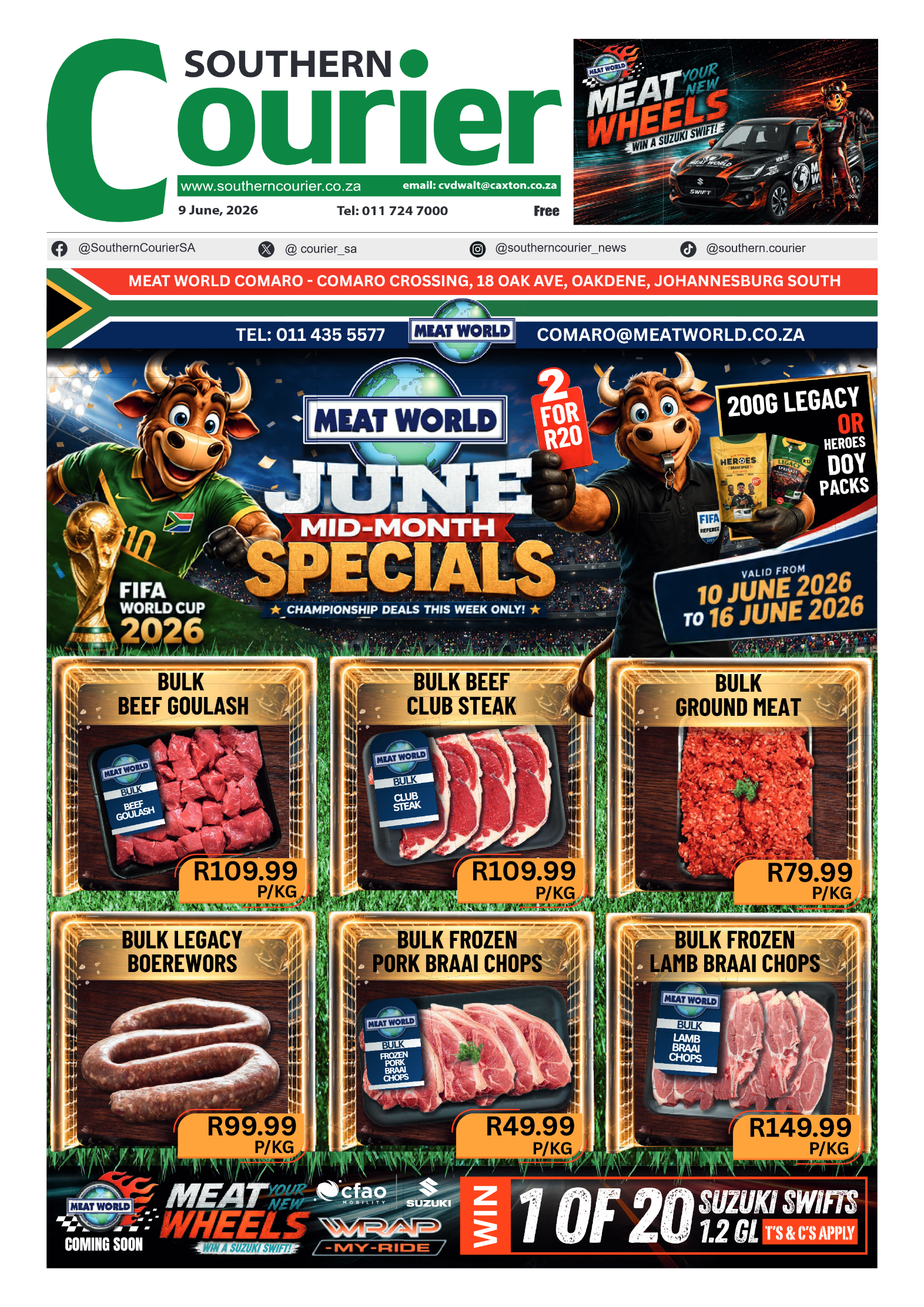 Southern Courier 9 June 2026 page 1