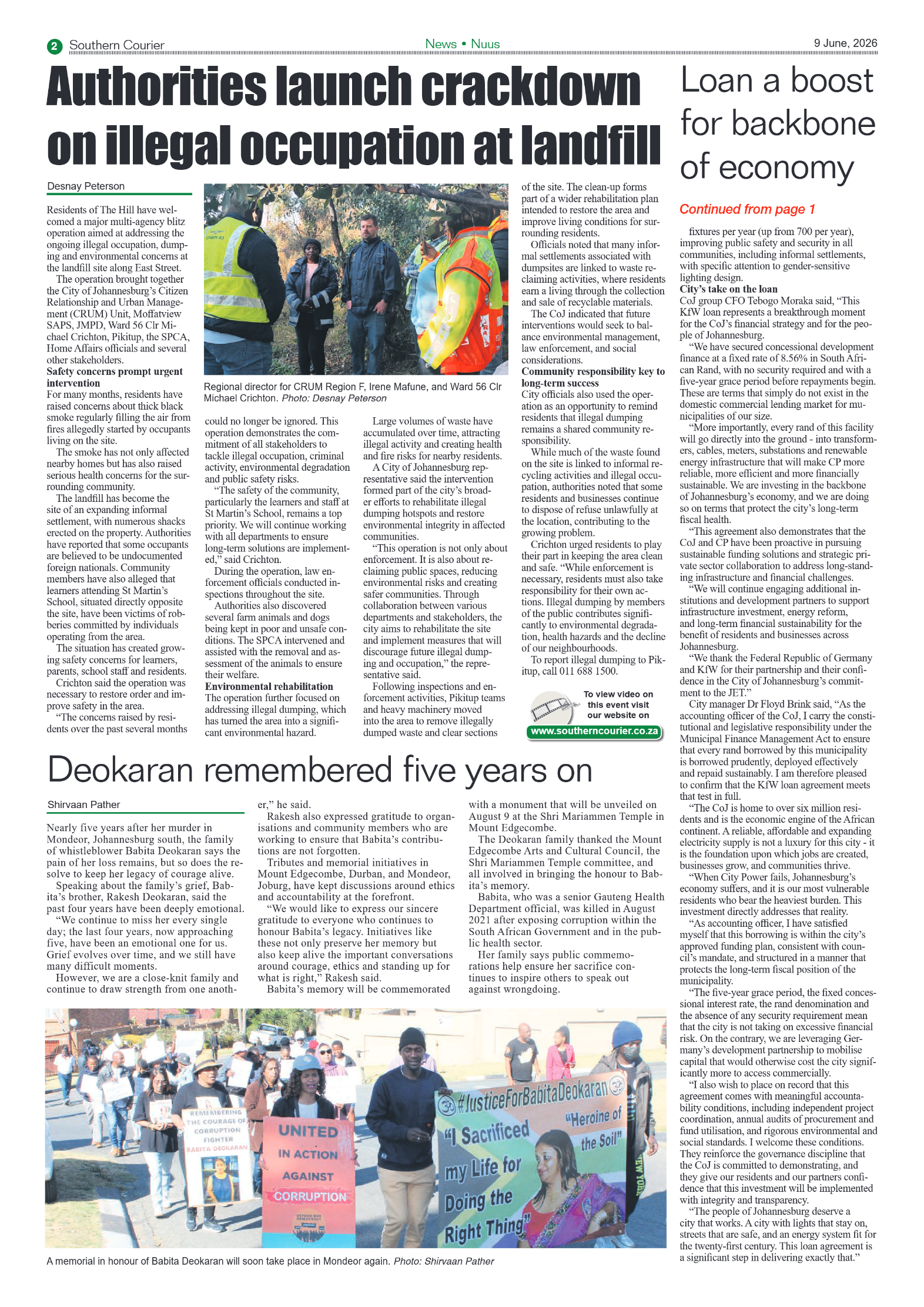 Southern Courier 9 June 2026 page 4