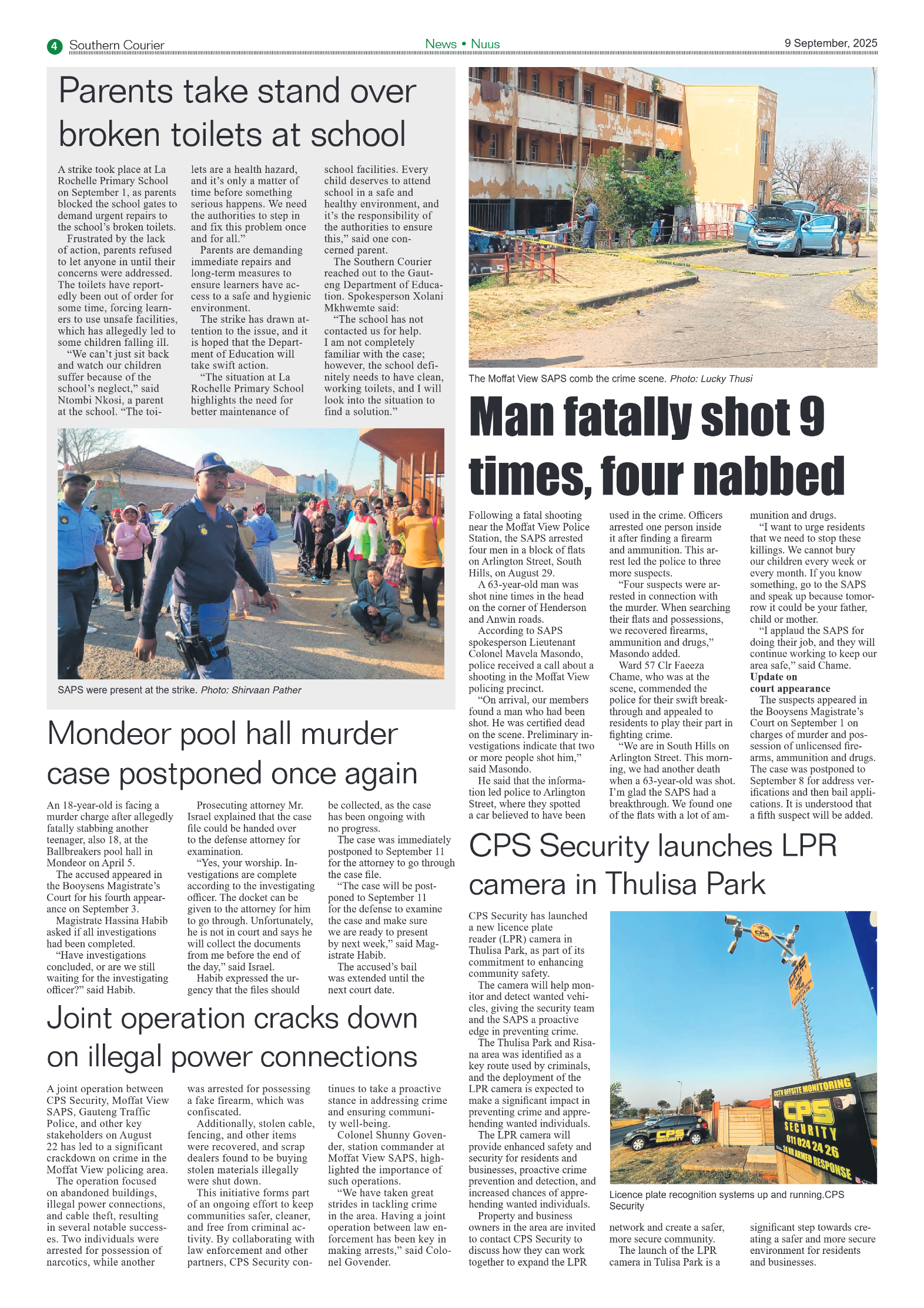 Southern Courier 9 September 2025 page 4