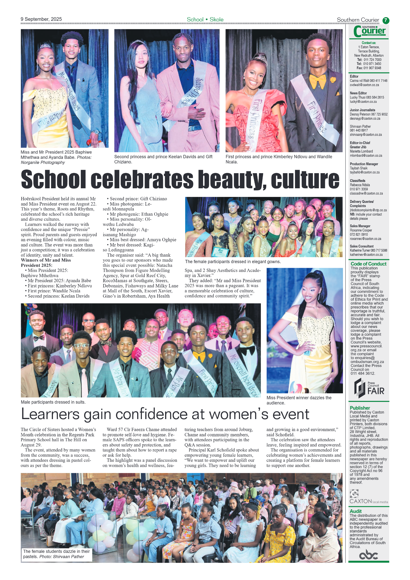 Southern Courier 9 September 2025 page 7