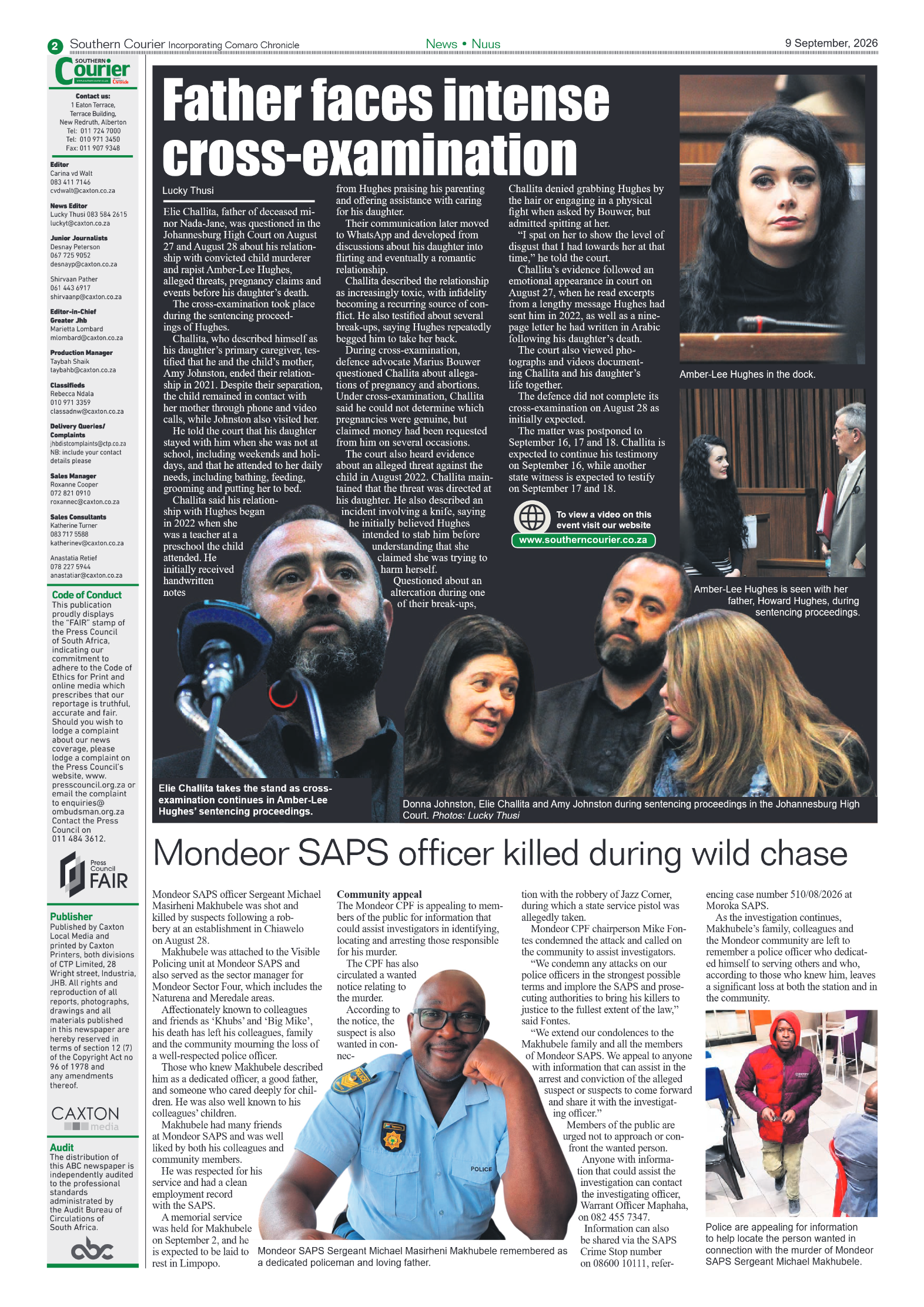 Southern Courier 9 September 2026 page 4