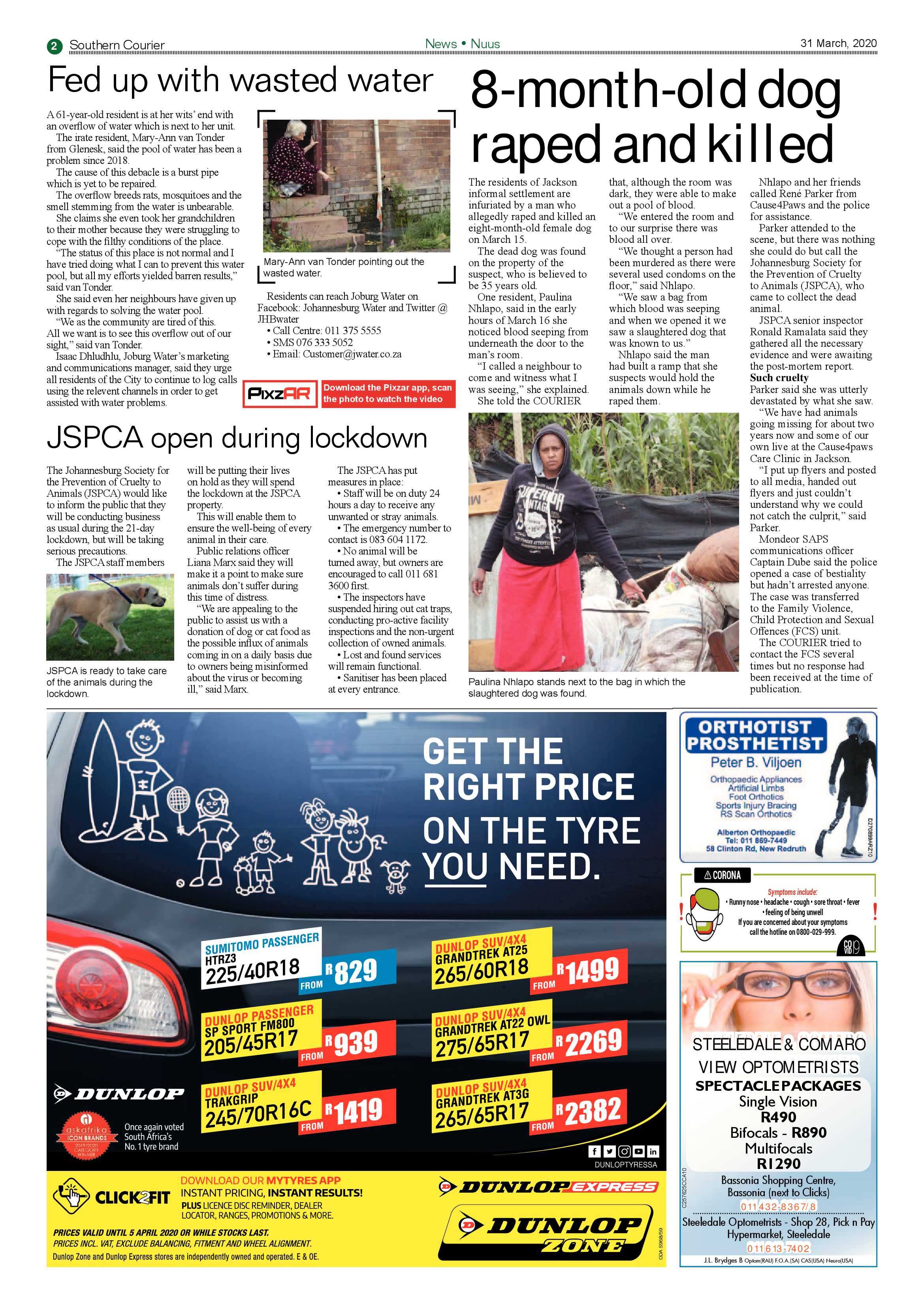 Southern Courier March 31 2020 page 2