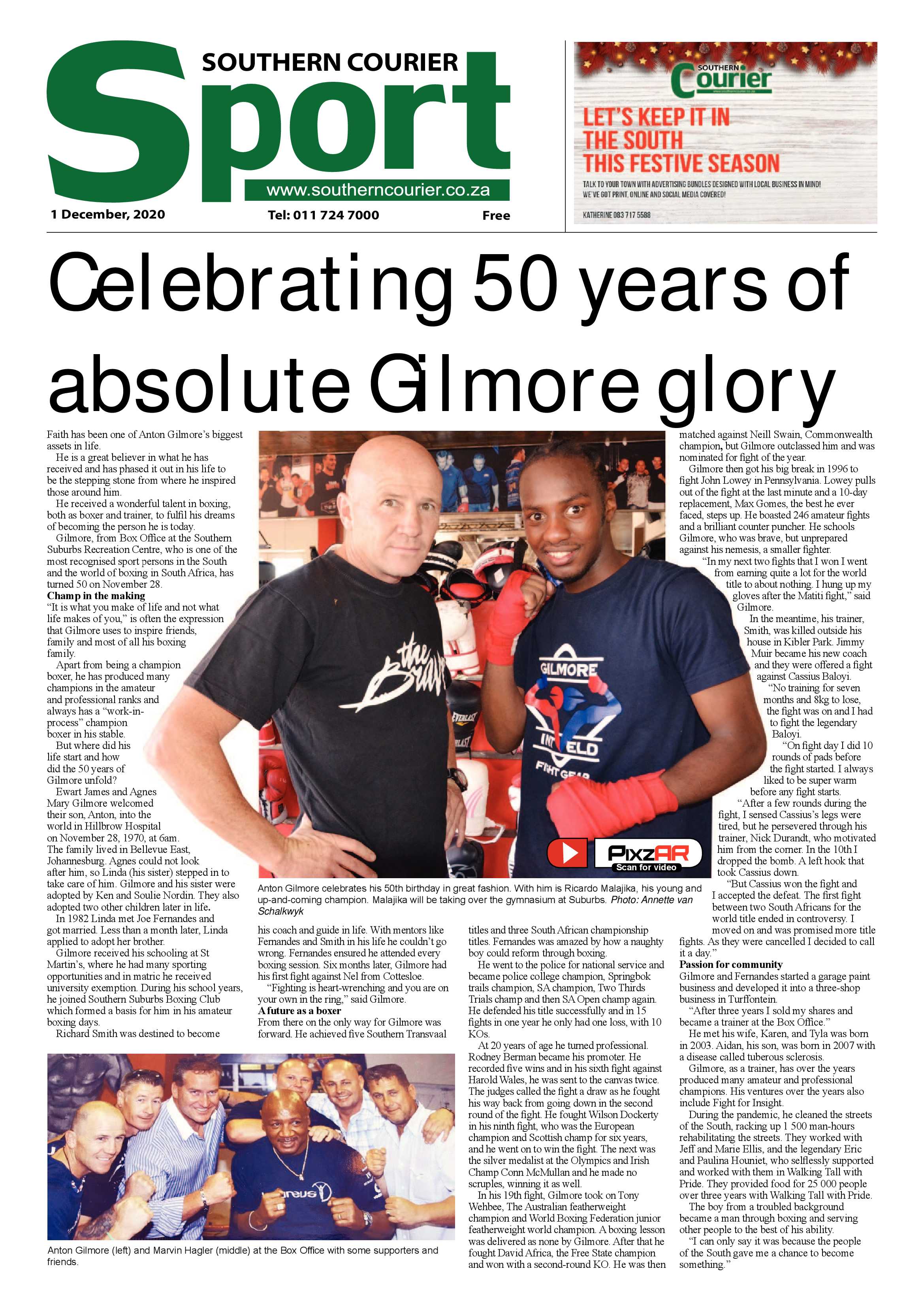 Southern Courier  01 Decemeber 2020 page 16