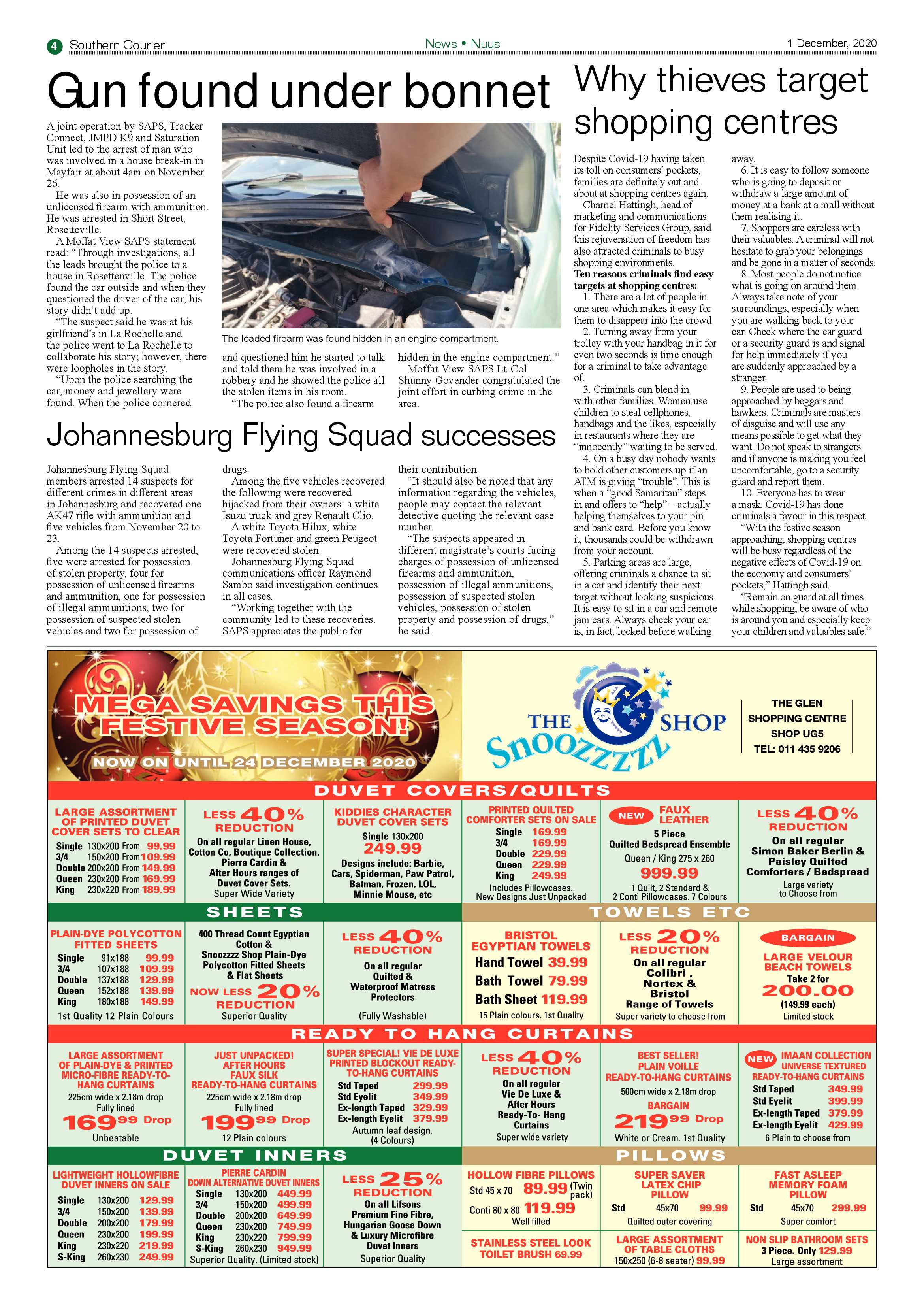 Southern Courier  01 Decemeber 2020 page 4