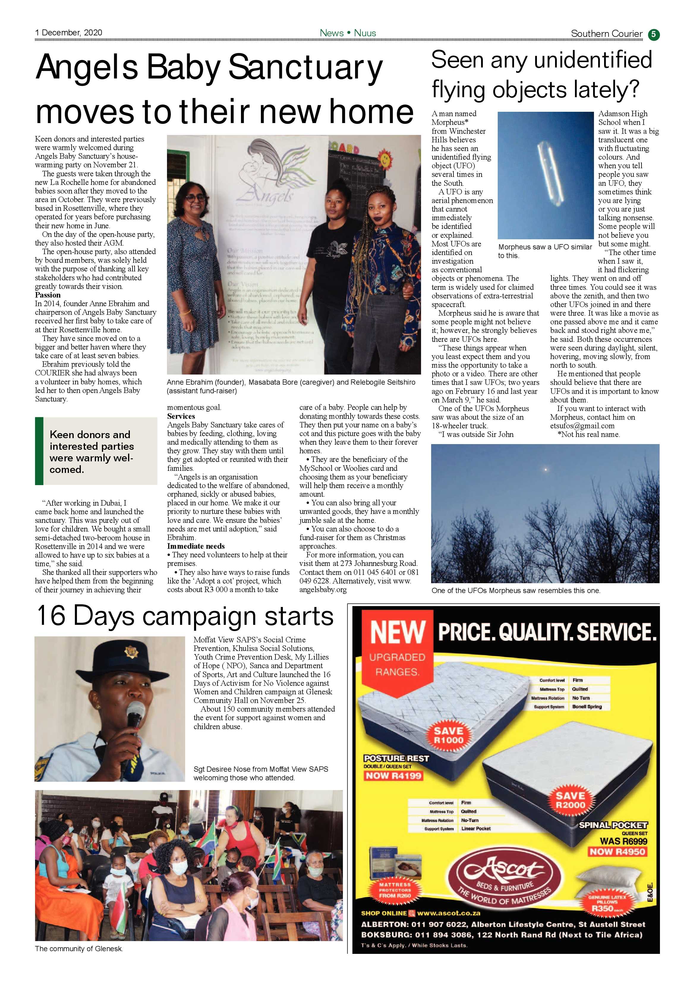 Southern Courier  01 Decemeber 2020 page 5