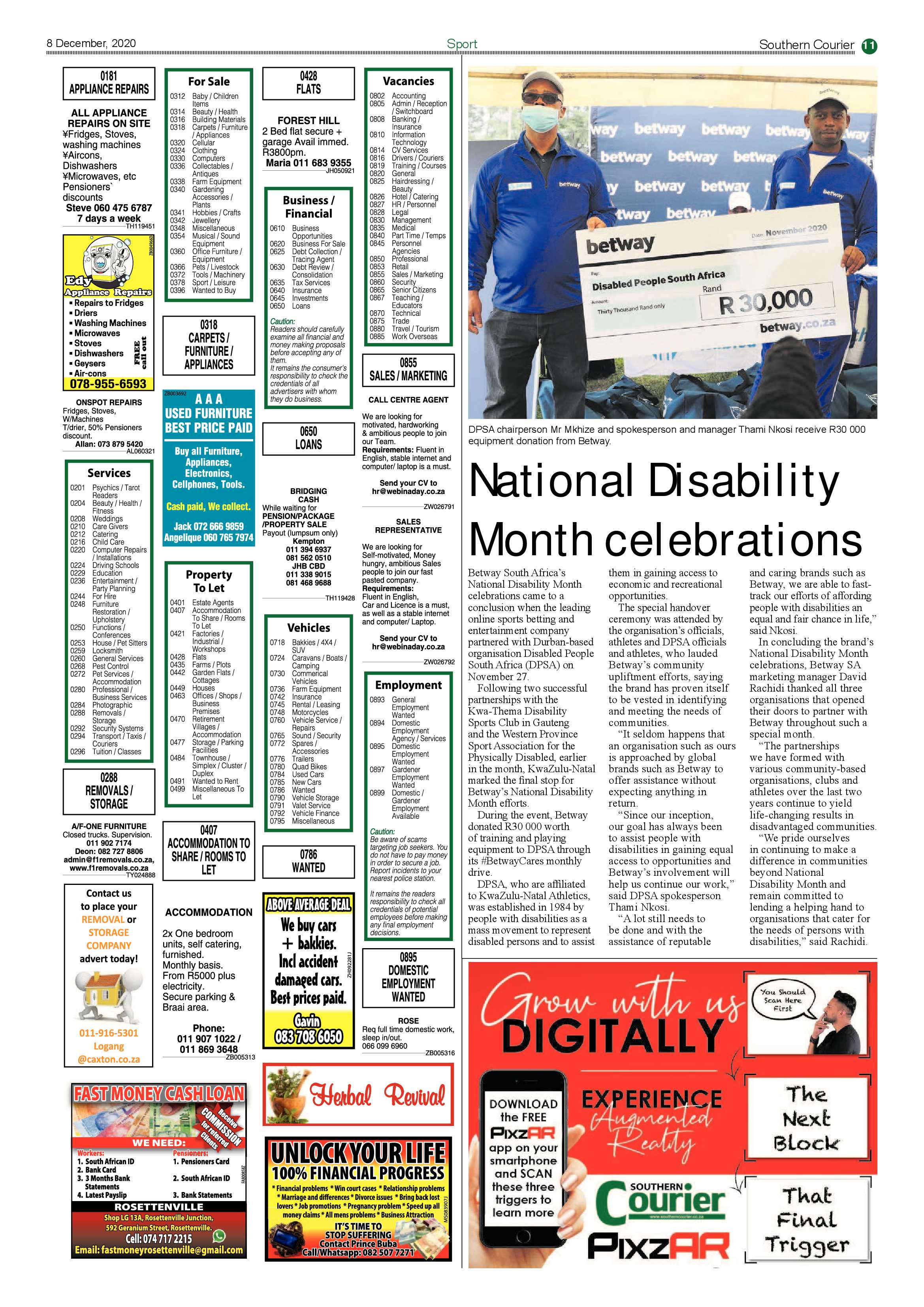 Southern Courier  08 Decemeber 2020 page 11