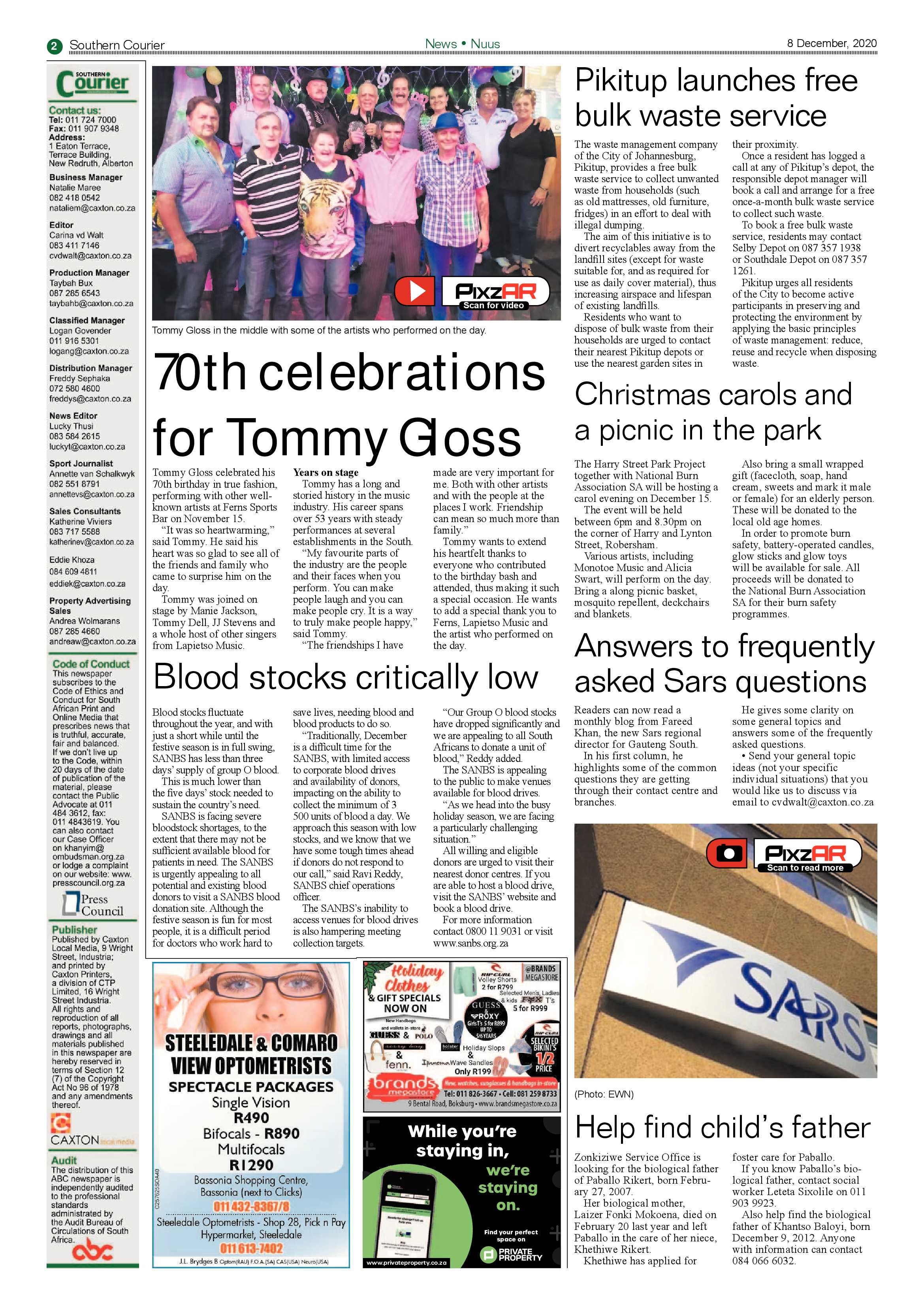 Southern Courier  08 Decemeber 2020 page 2