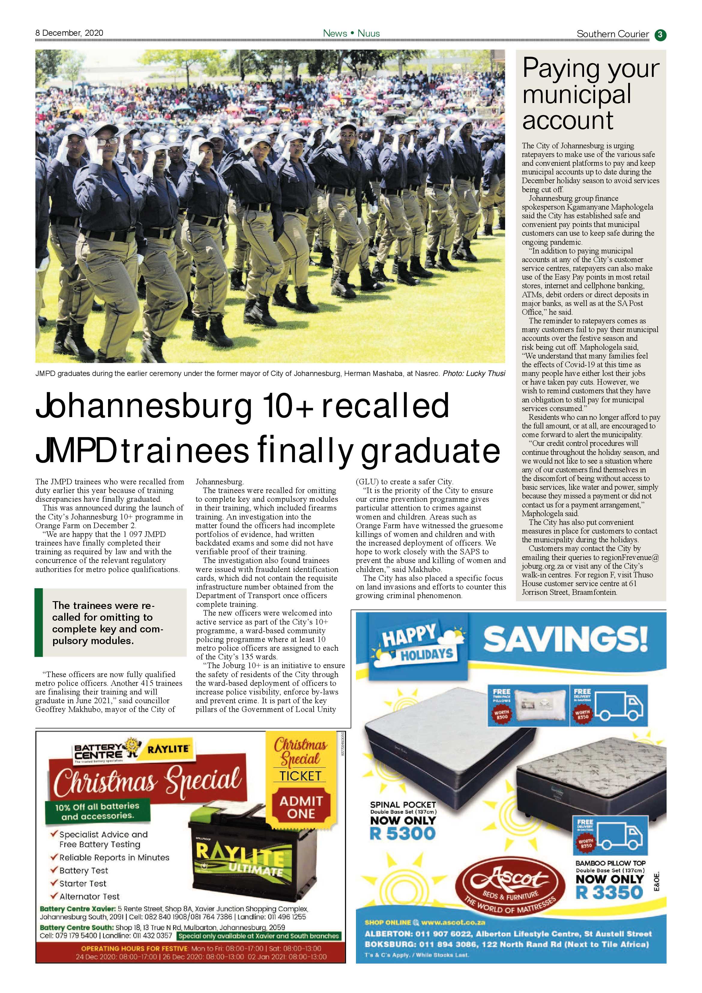 Southern Courier  08 Decemeber 2020 page 3