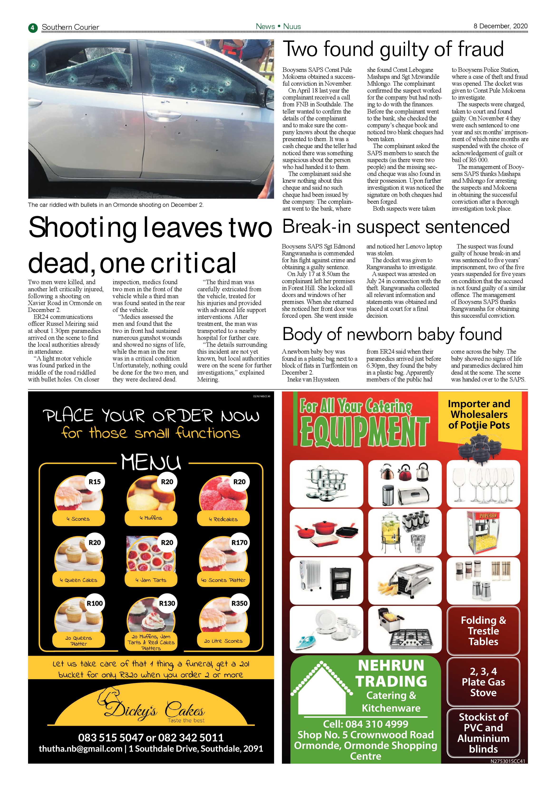 Southern Courier  08 Decemeber 2020 page 4