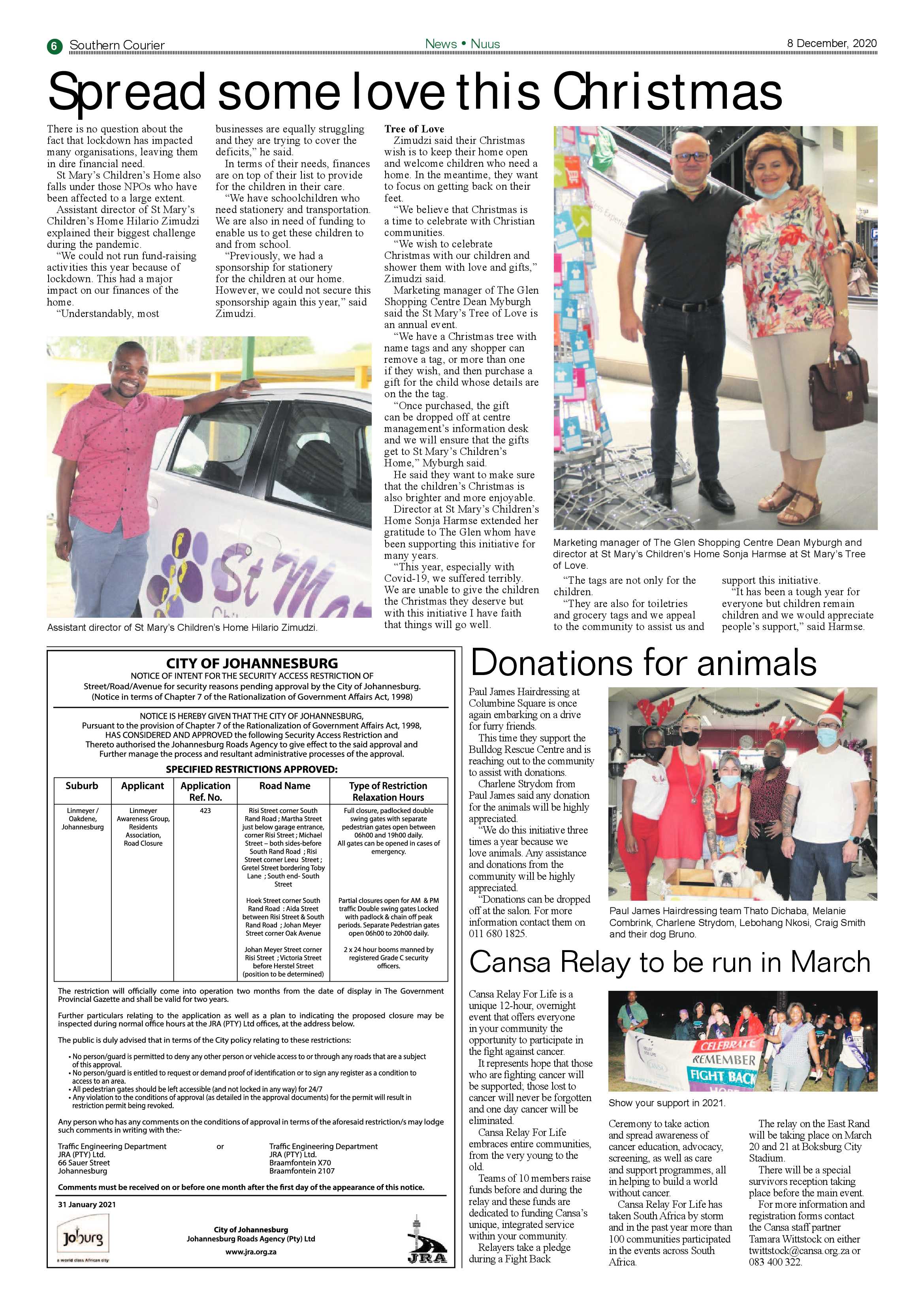 Southern Courier  08 Decemeber 2020 page 6
