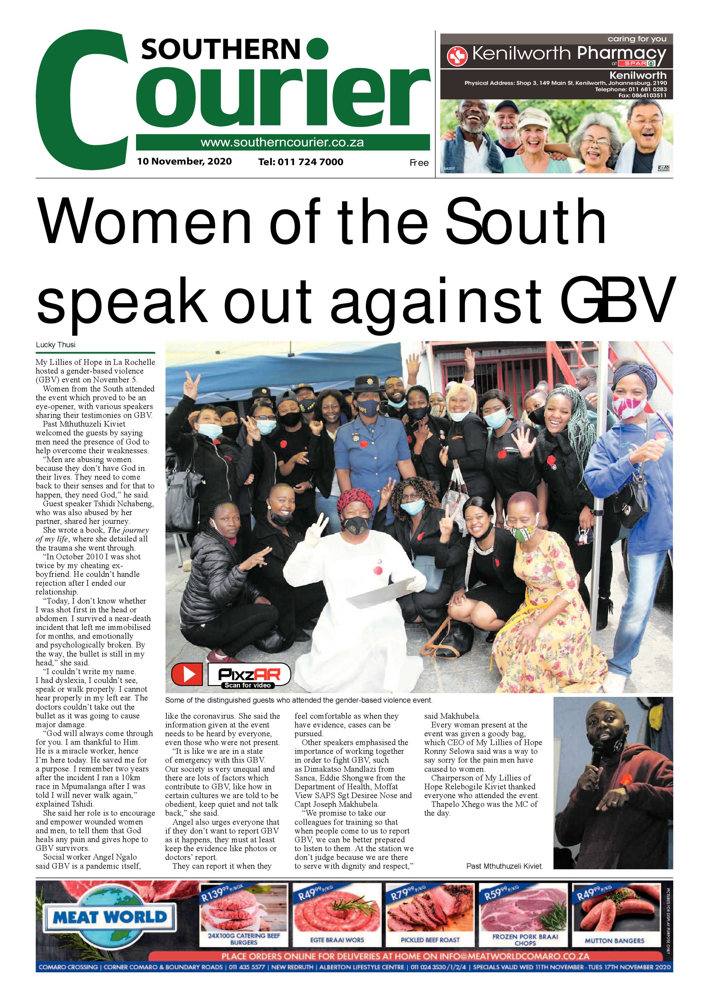Southern Courier  10 November 2020 page 1