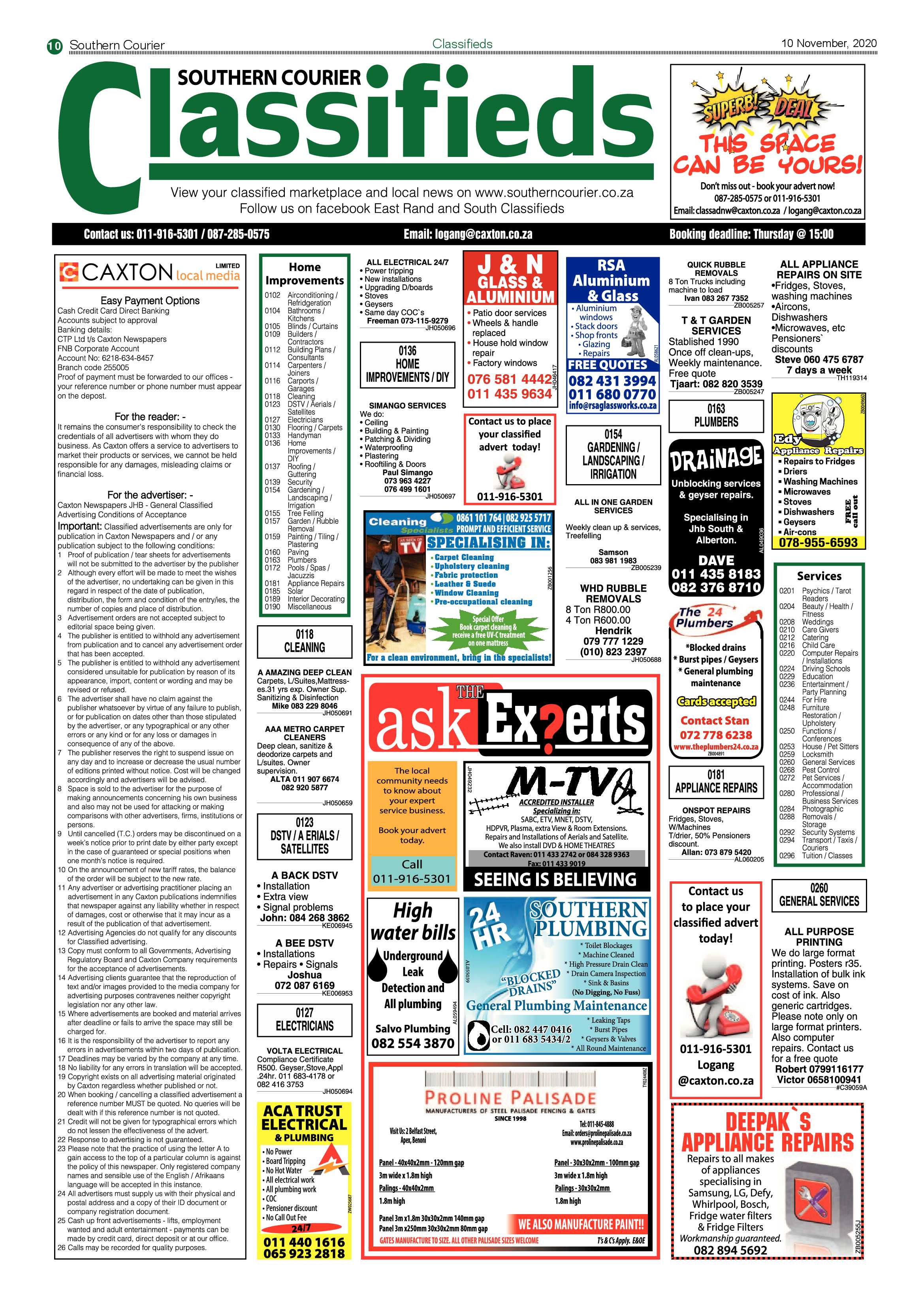 Southern Courier  10 November 2020 page 10
