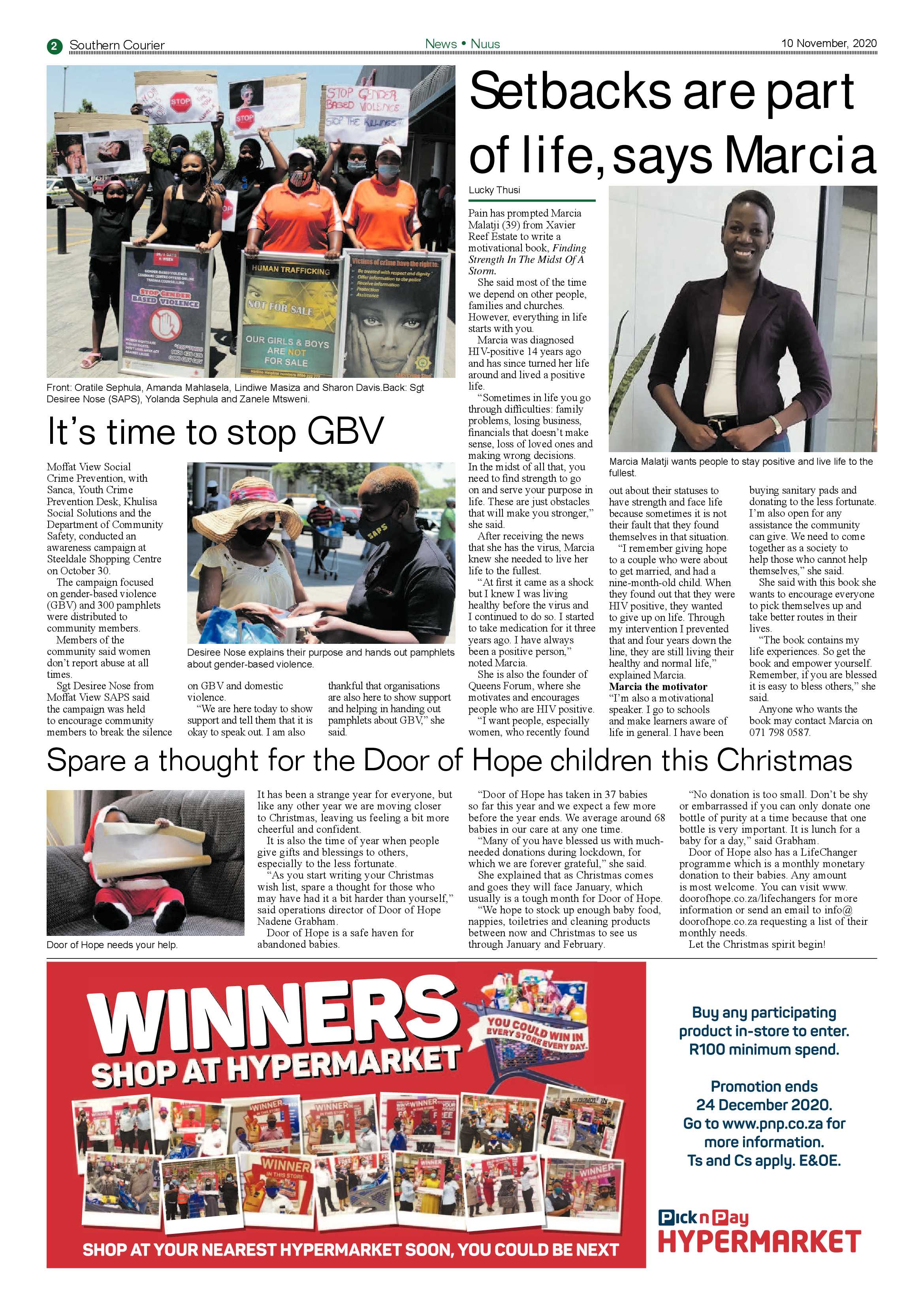 Southern Courier  10 November 2020 page 2