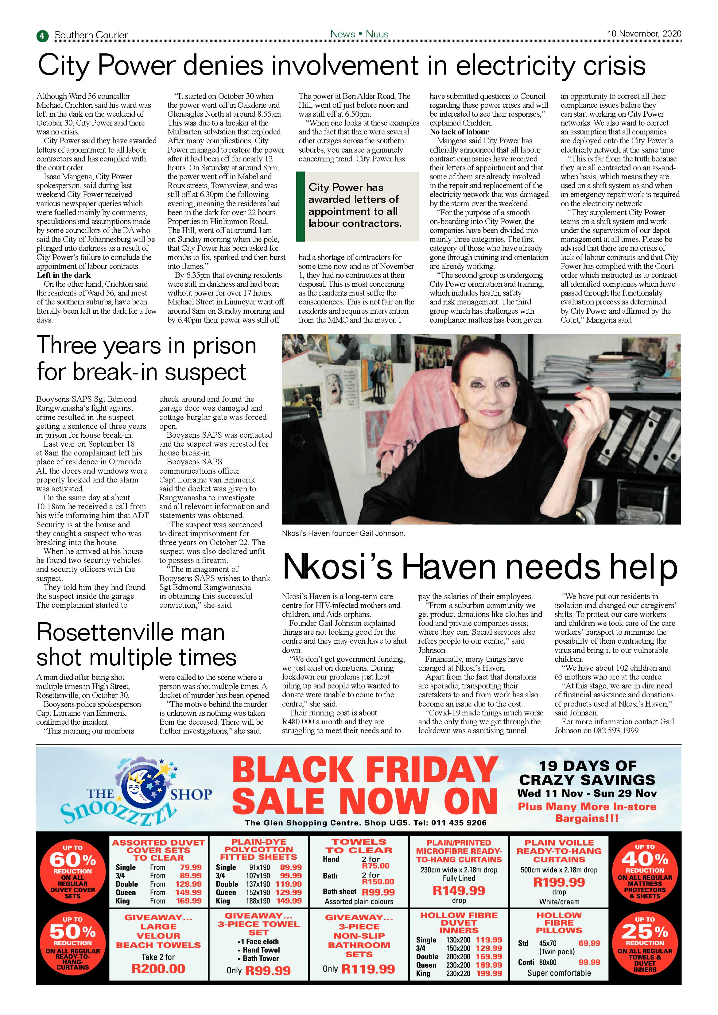 Southern Courier  10 November 2020 page 4
