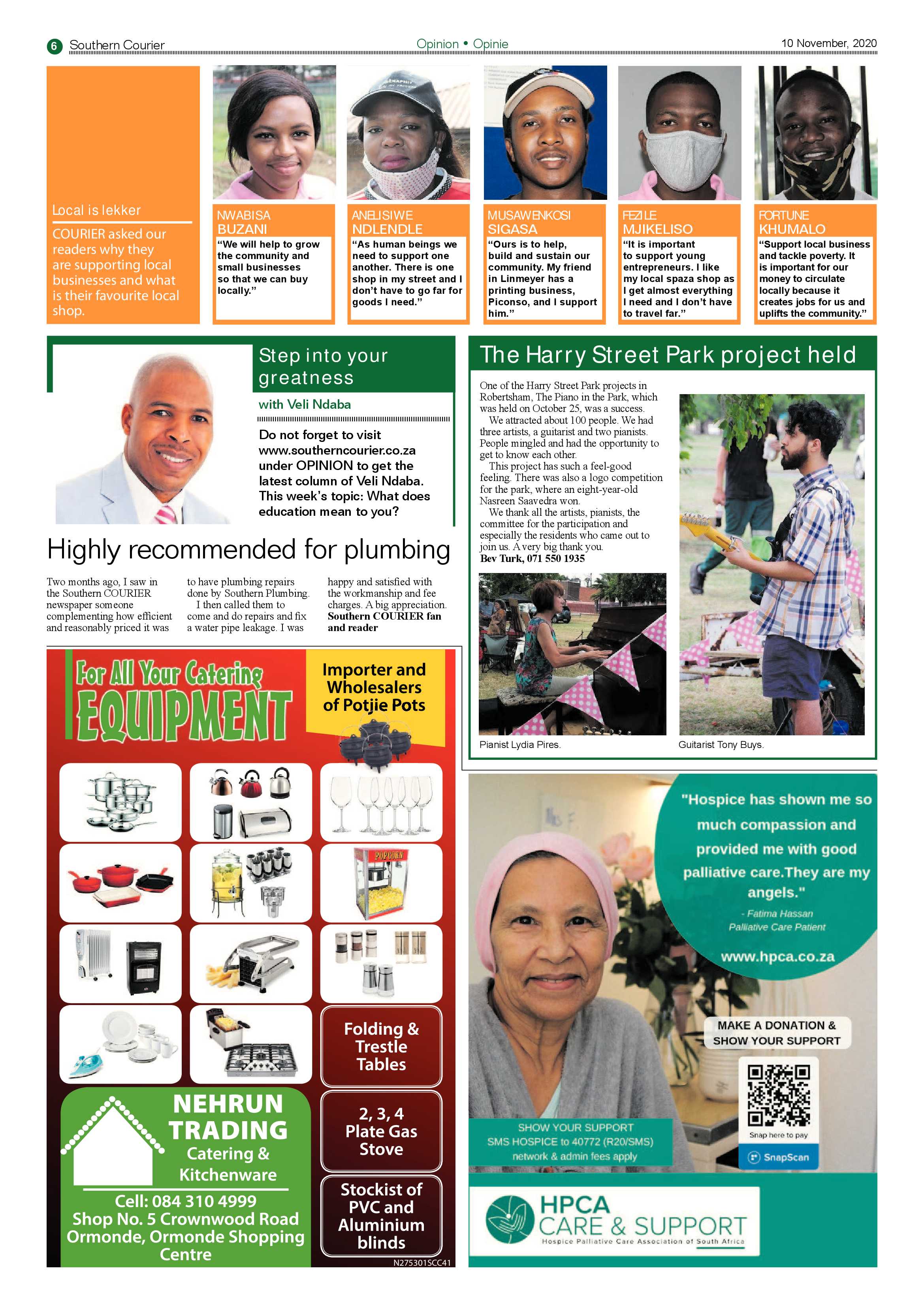 Southern Courier  10 November 2020 page 6