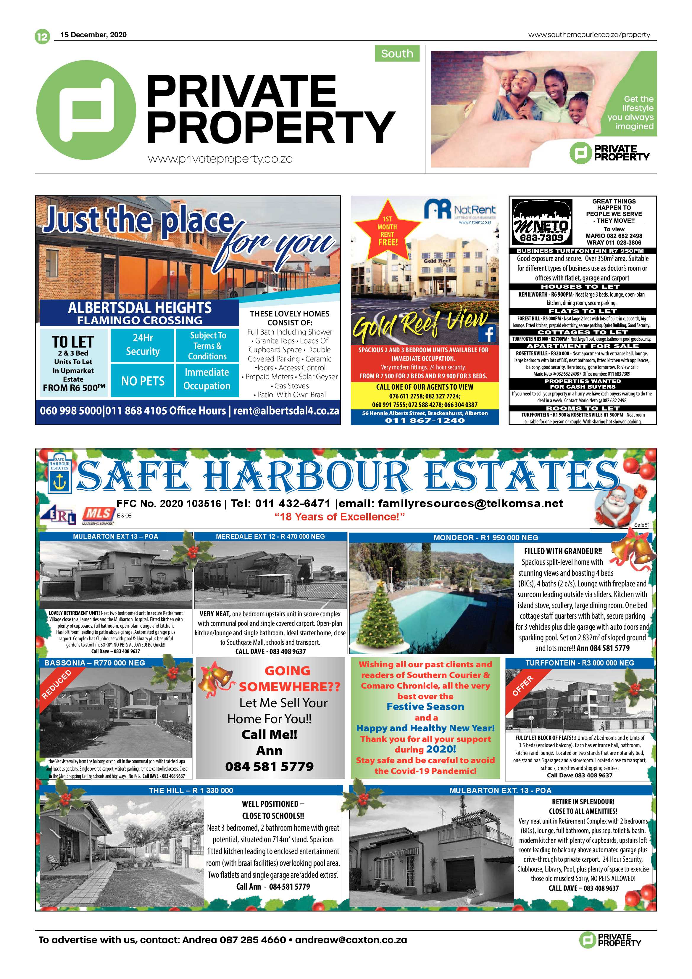 Southern Courier  15 December 2020 page 12