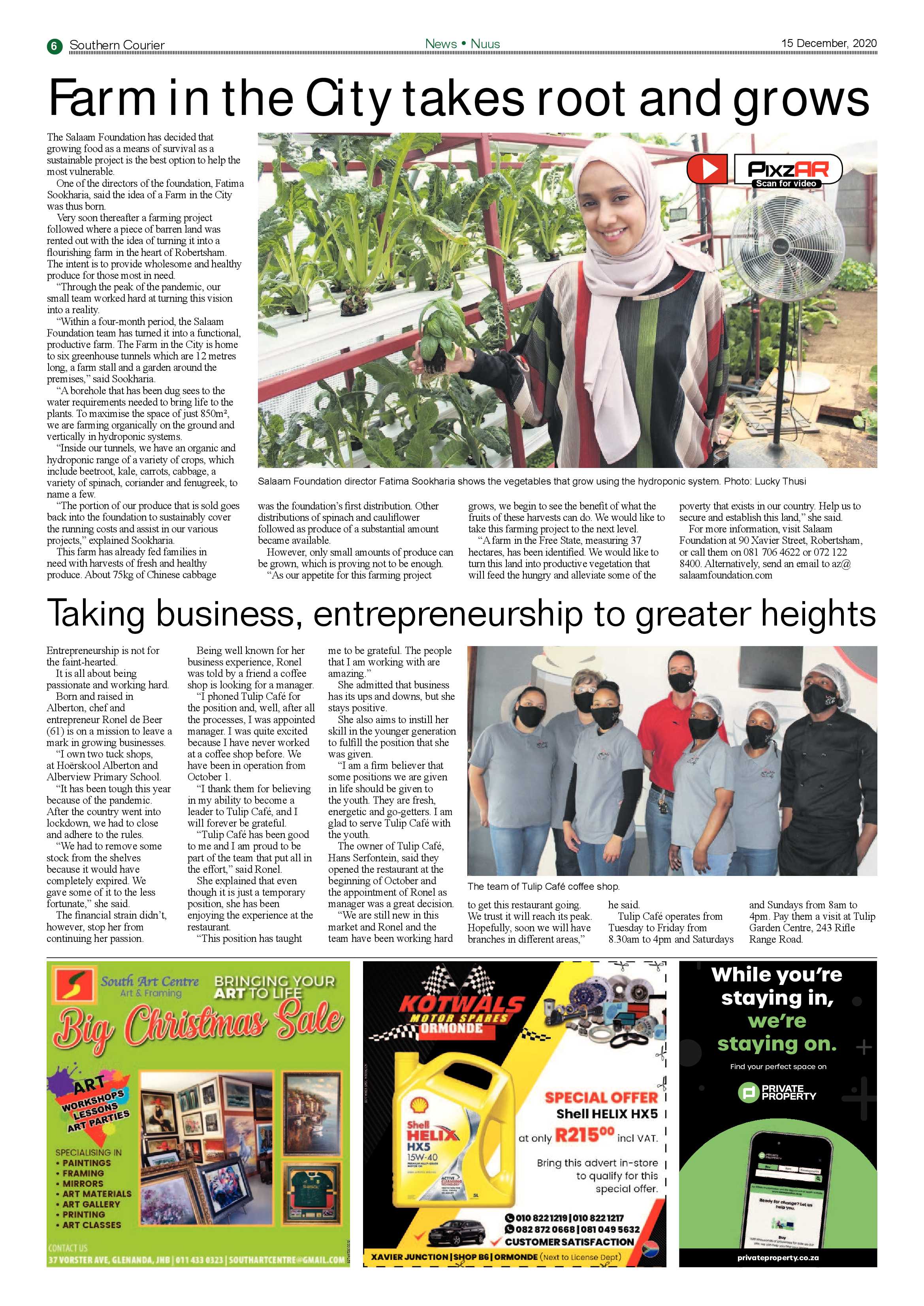 Southern Courier  15 December 2020 page 6