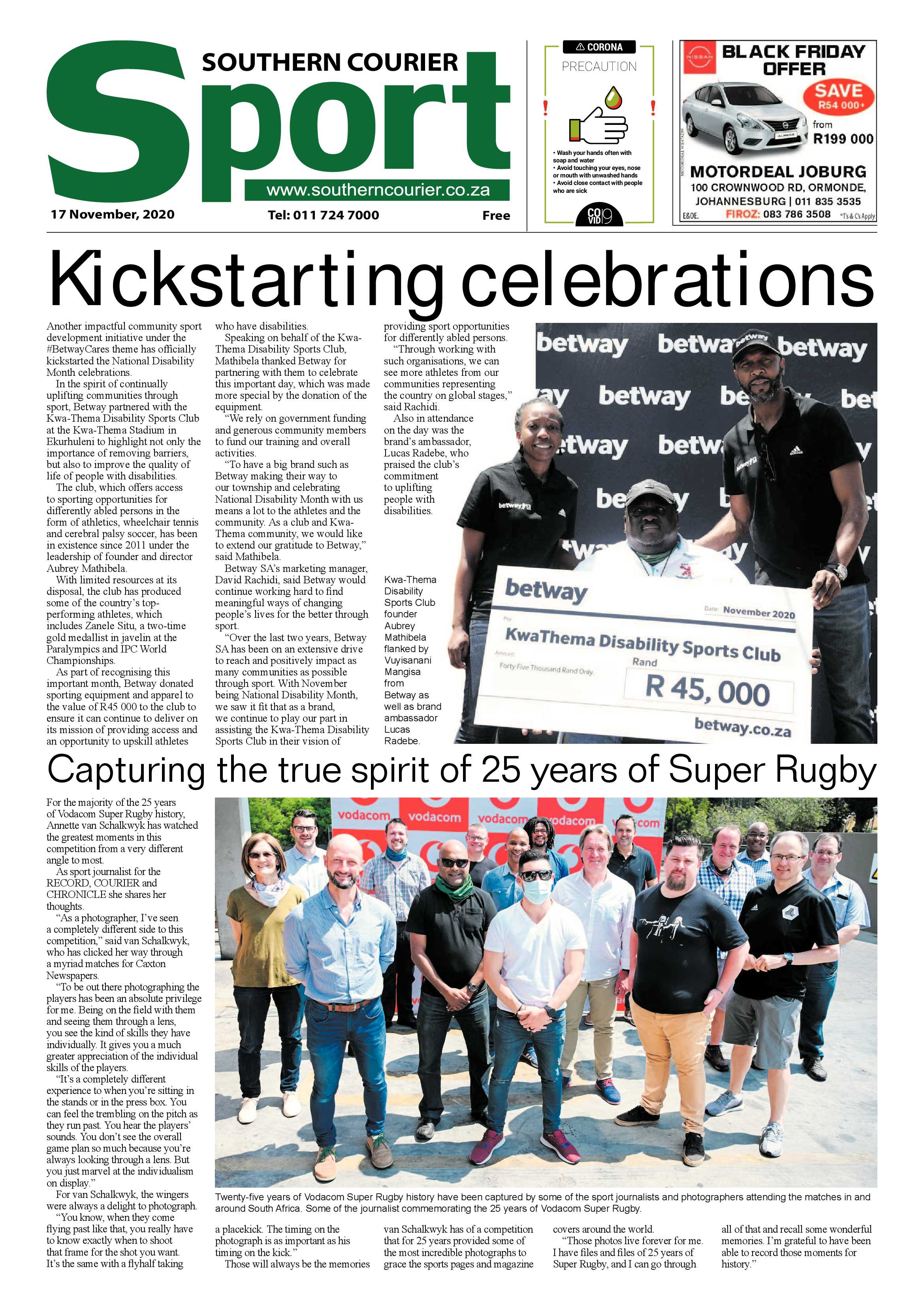Southern Courier  17 November 2020 page 16