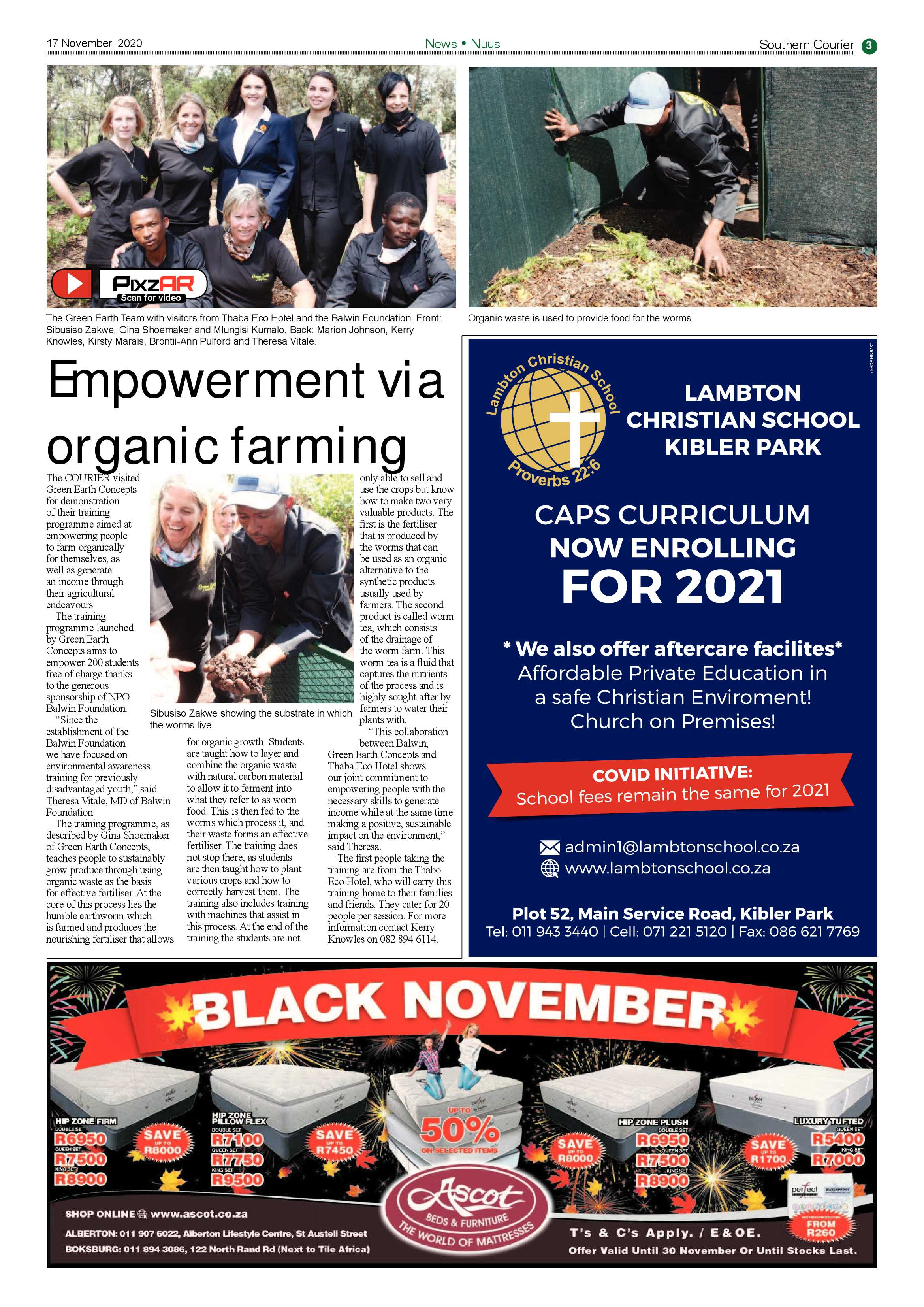 Southern Courier  17 November 2020 page 3