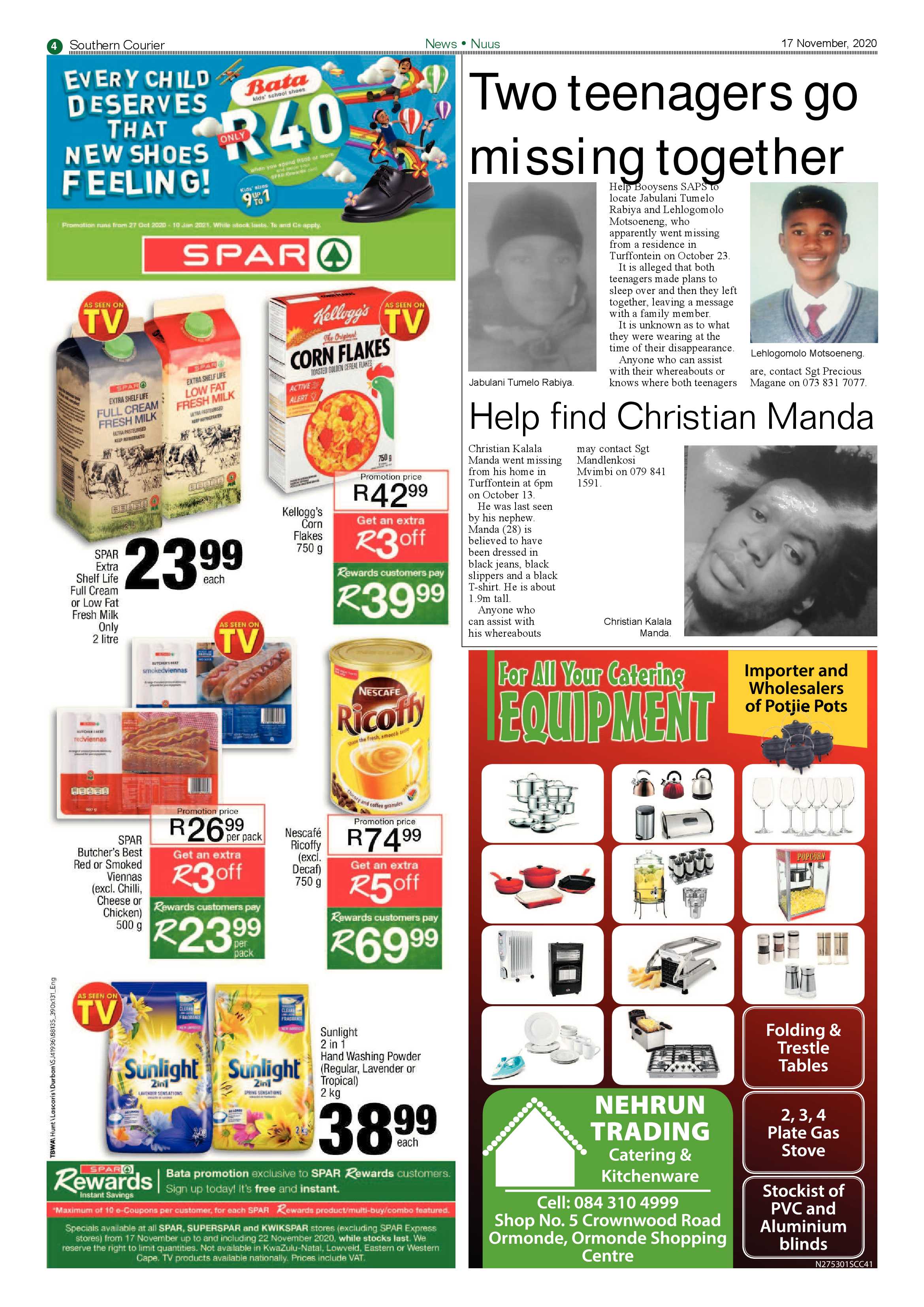 Southern Courier  17 November 2020 page 4
