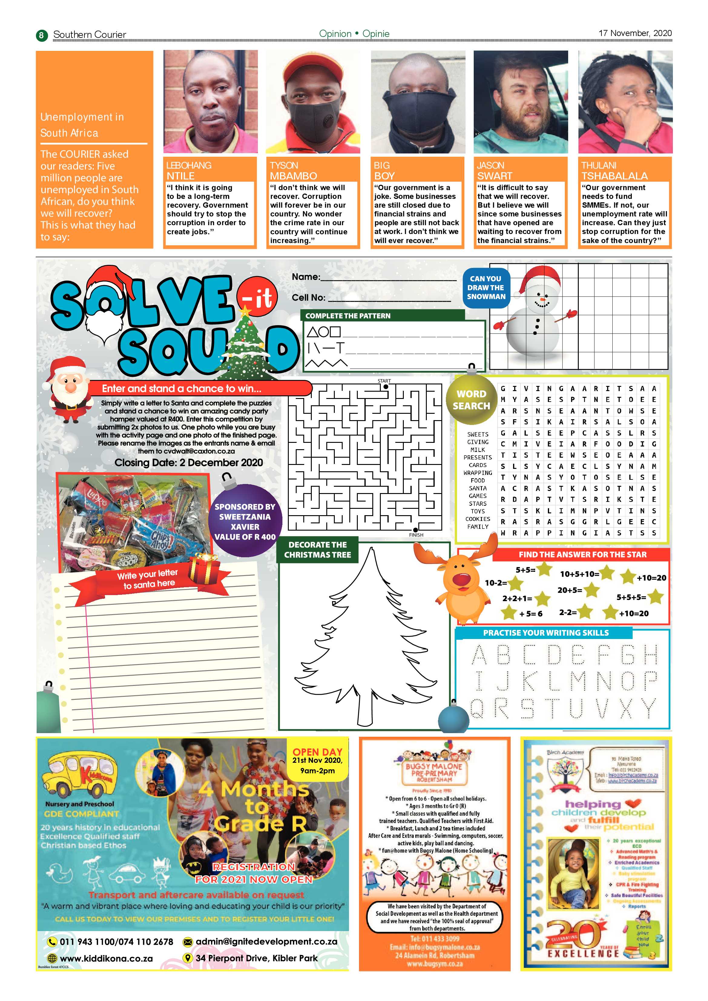 Southern Courier  17 November 2020 page 8
