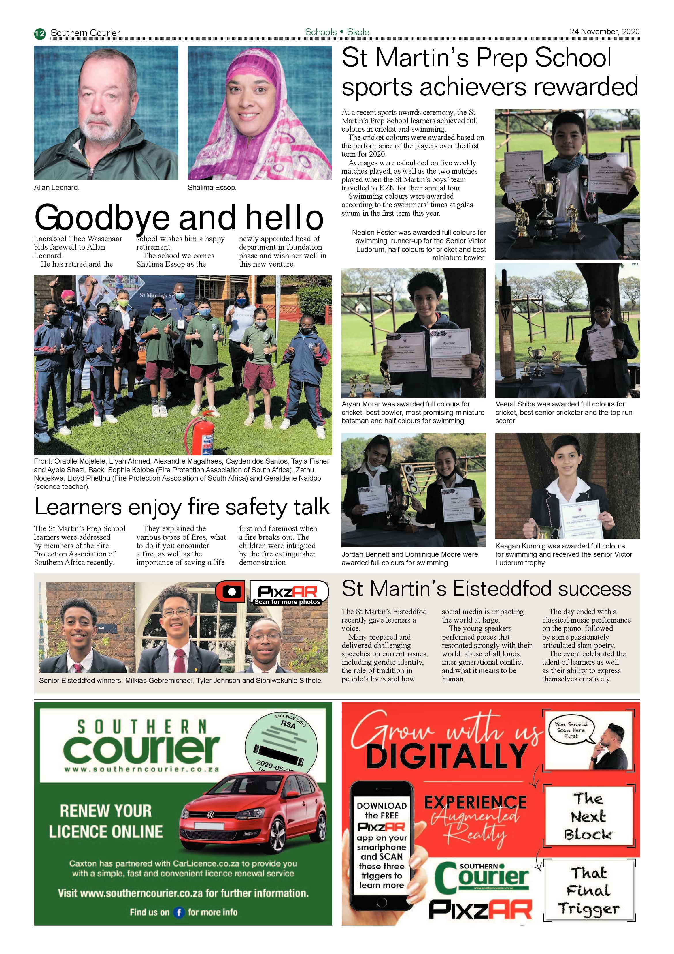 Southern Courier  24 November 2020 page 12