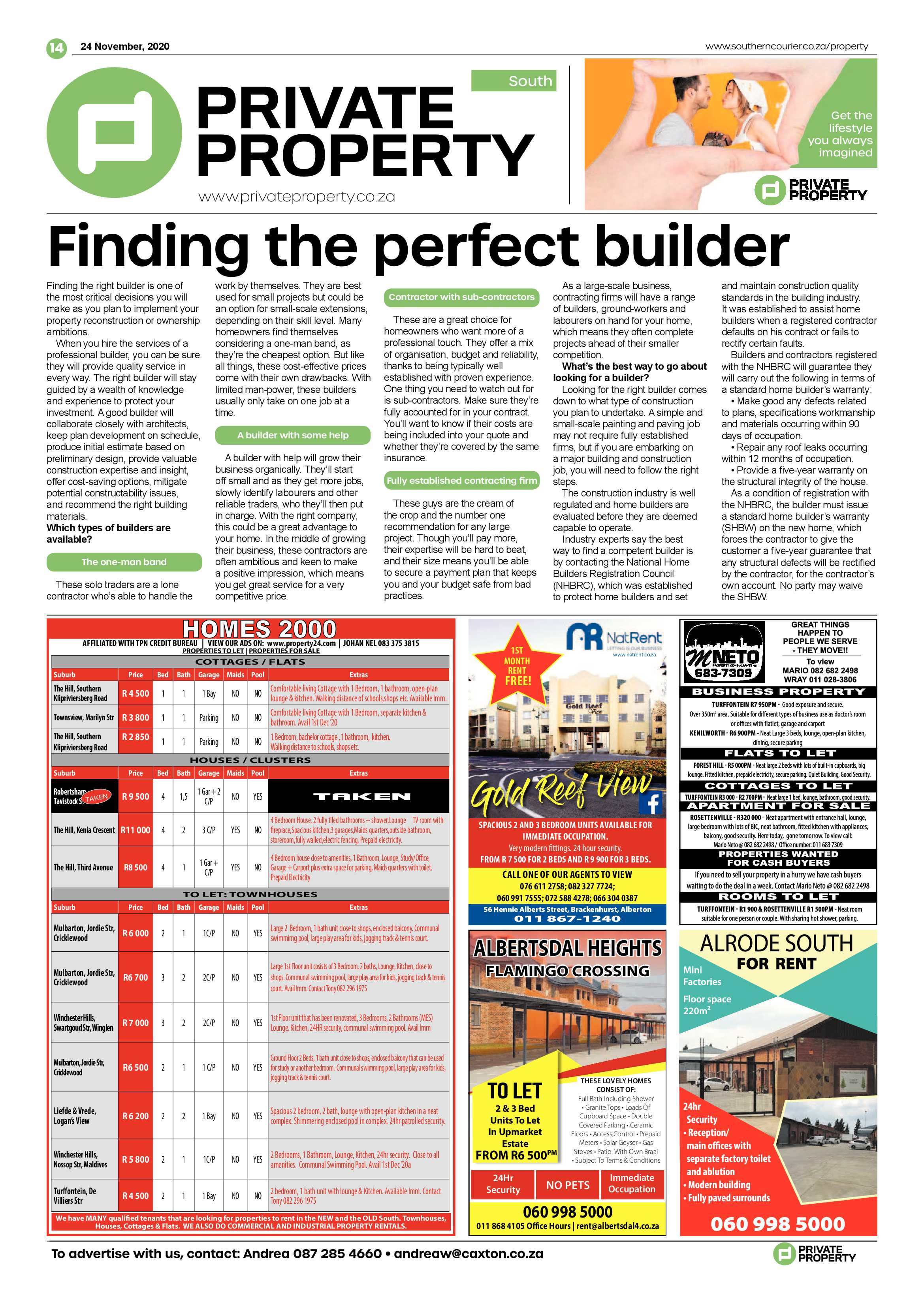 Southern Courier  24 November 2020 page 14