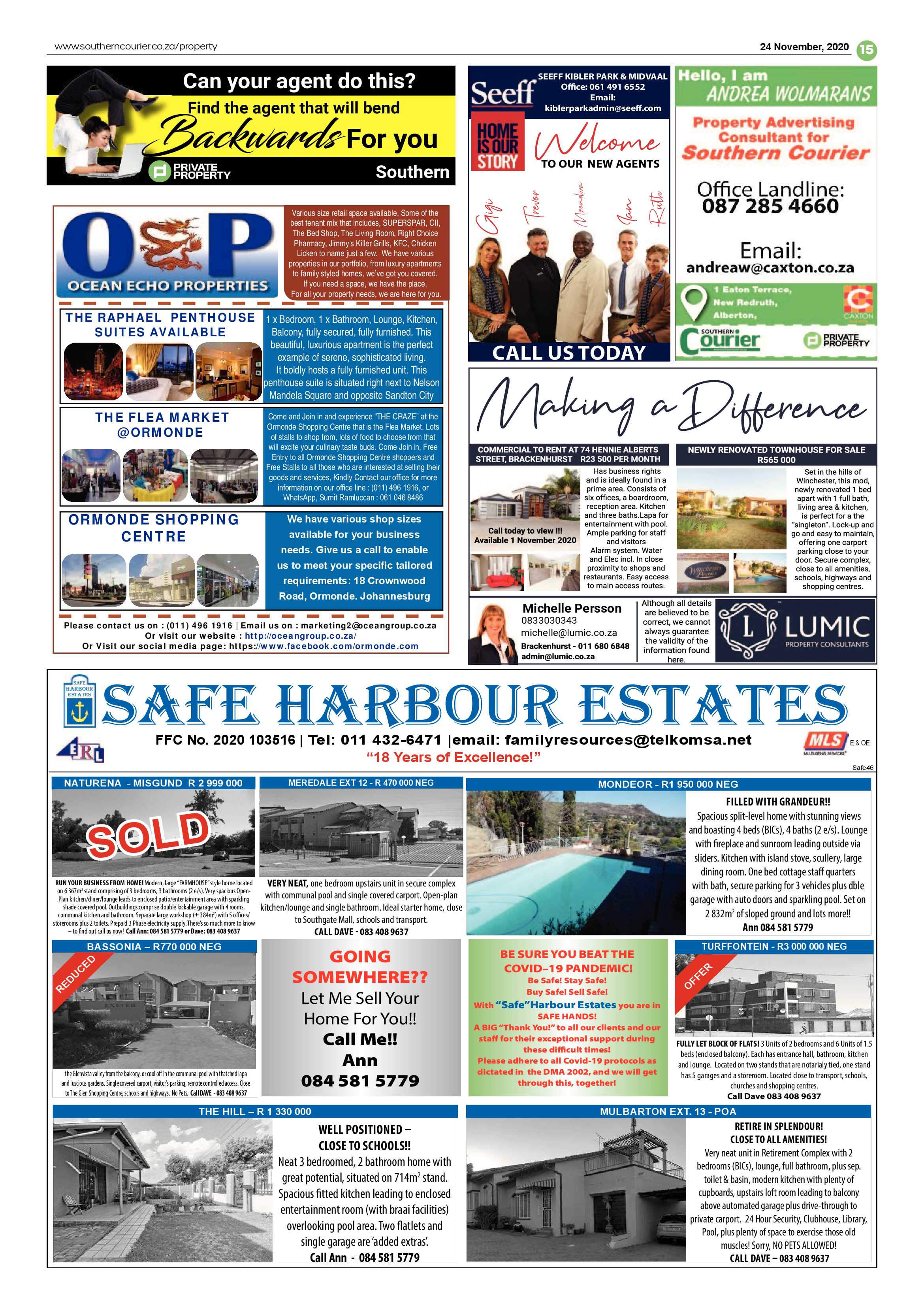 Southern Courier  24 November 2020 page 15