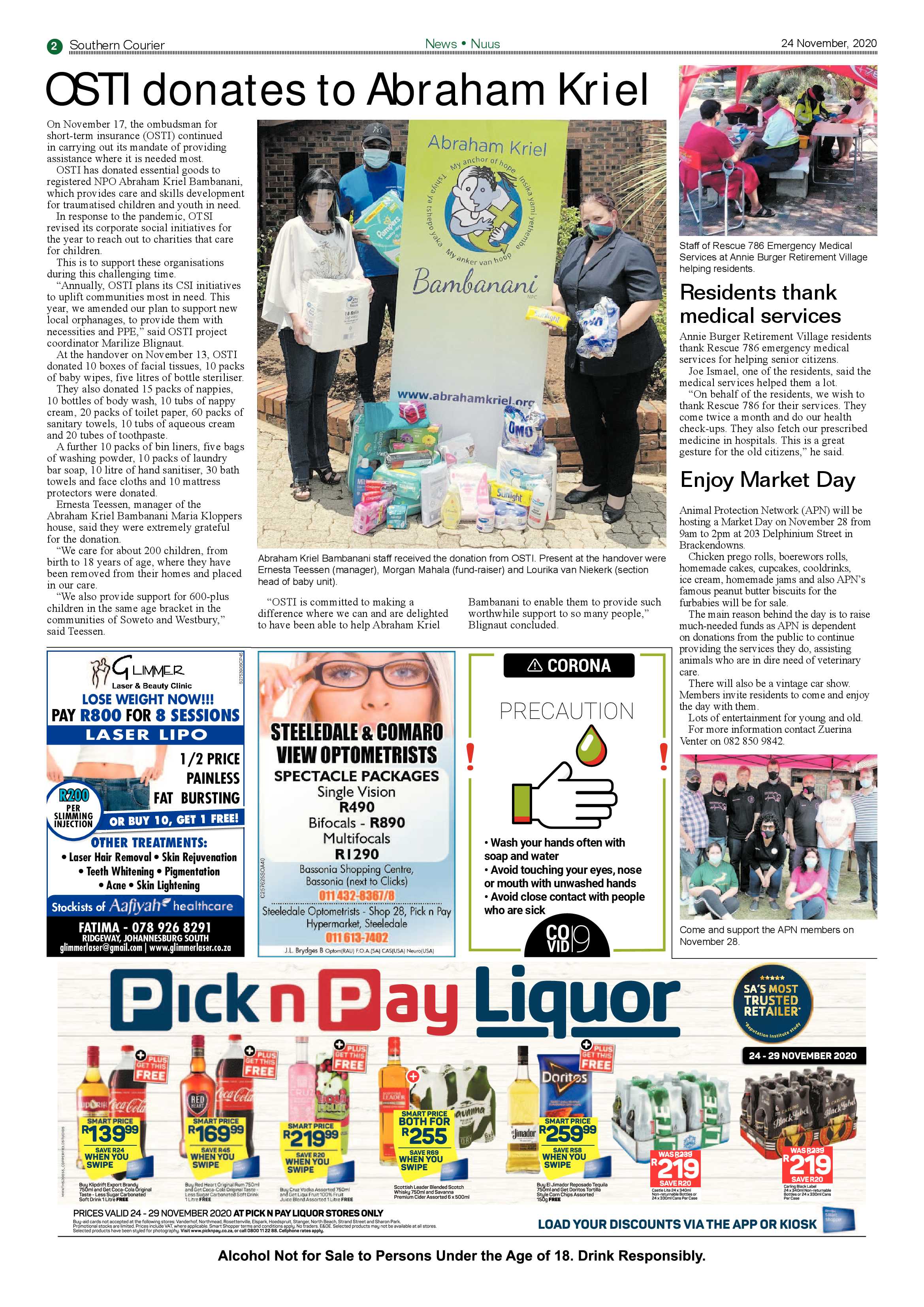 Southern Courier  24 November 2020 page 2