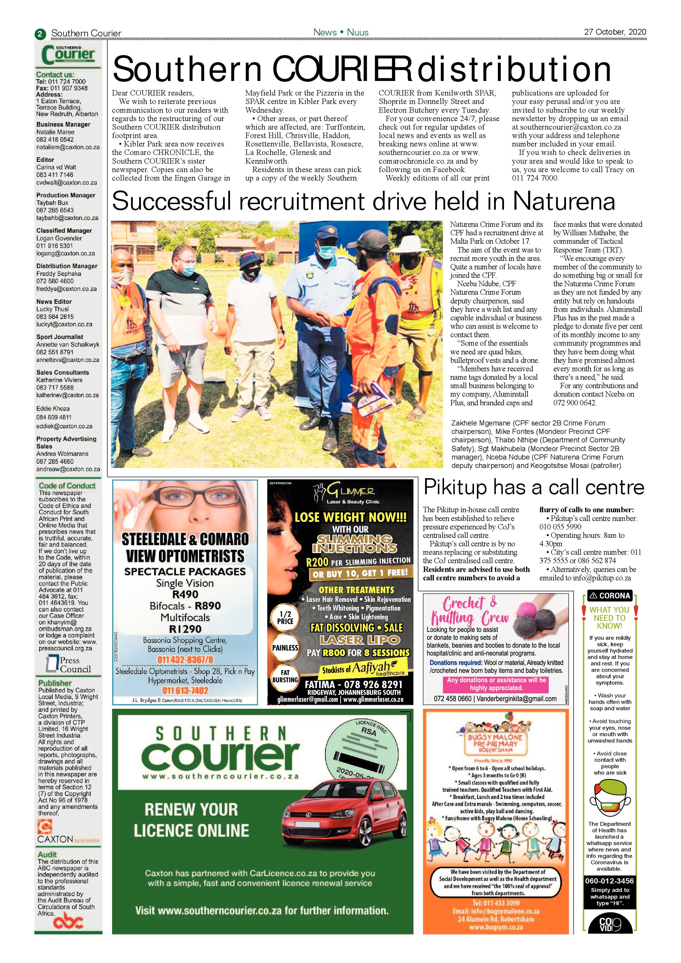 Southern Courier  October 2020 page 2