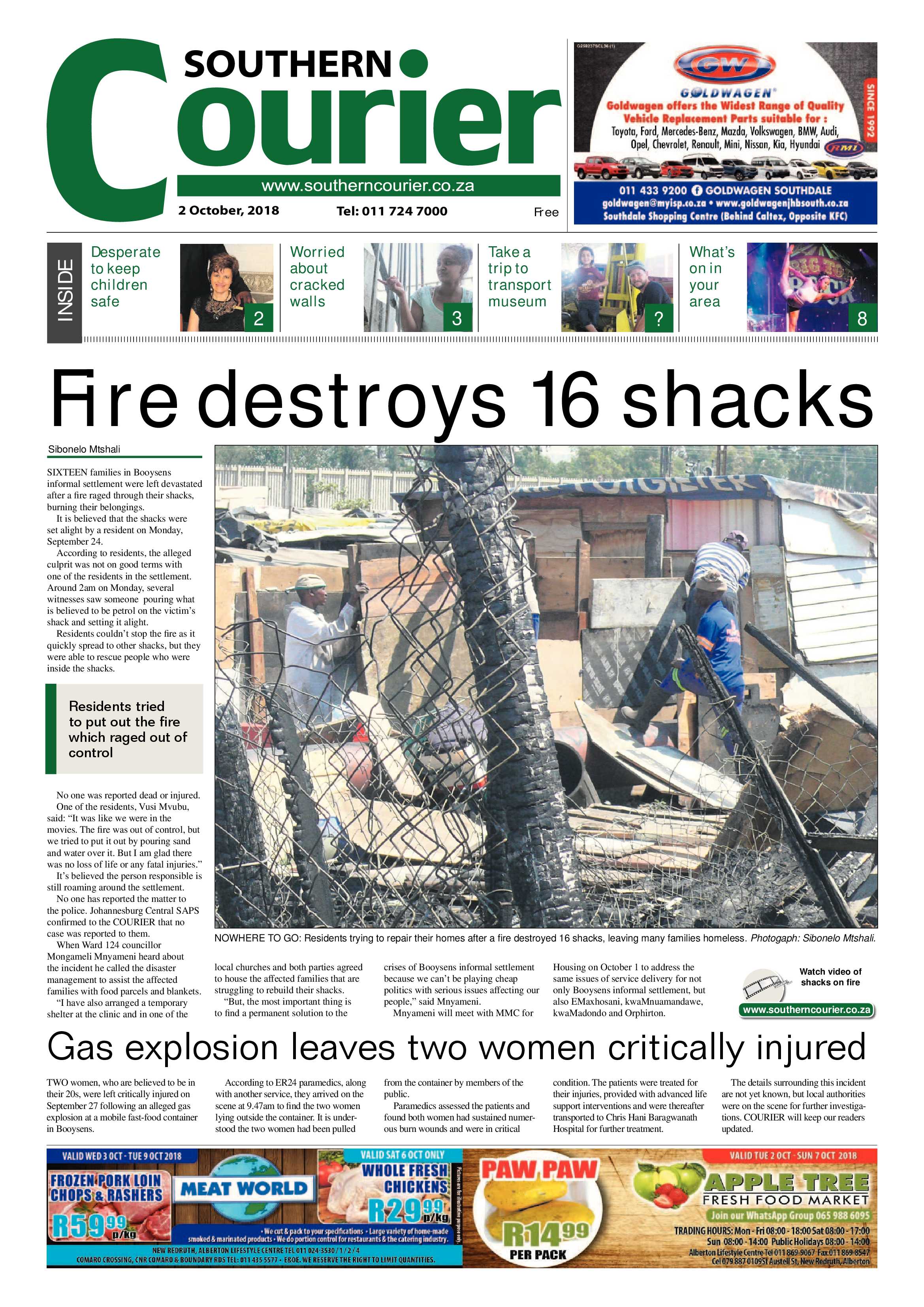 Southern courier 02 October 2018 page 1