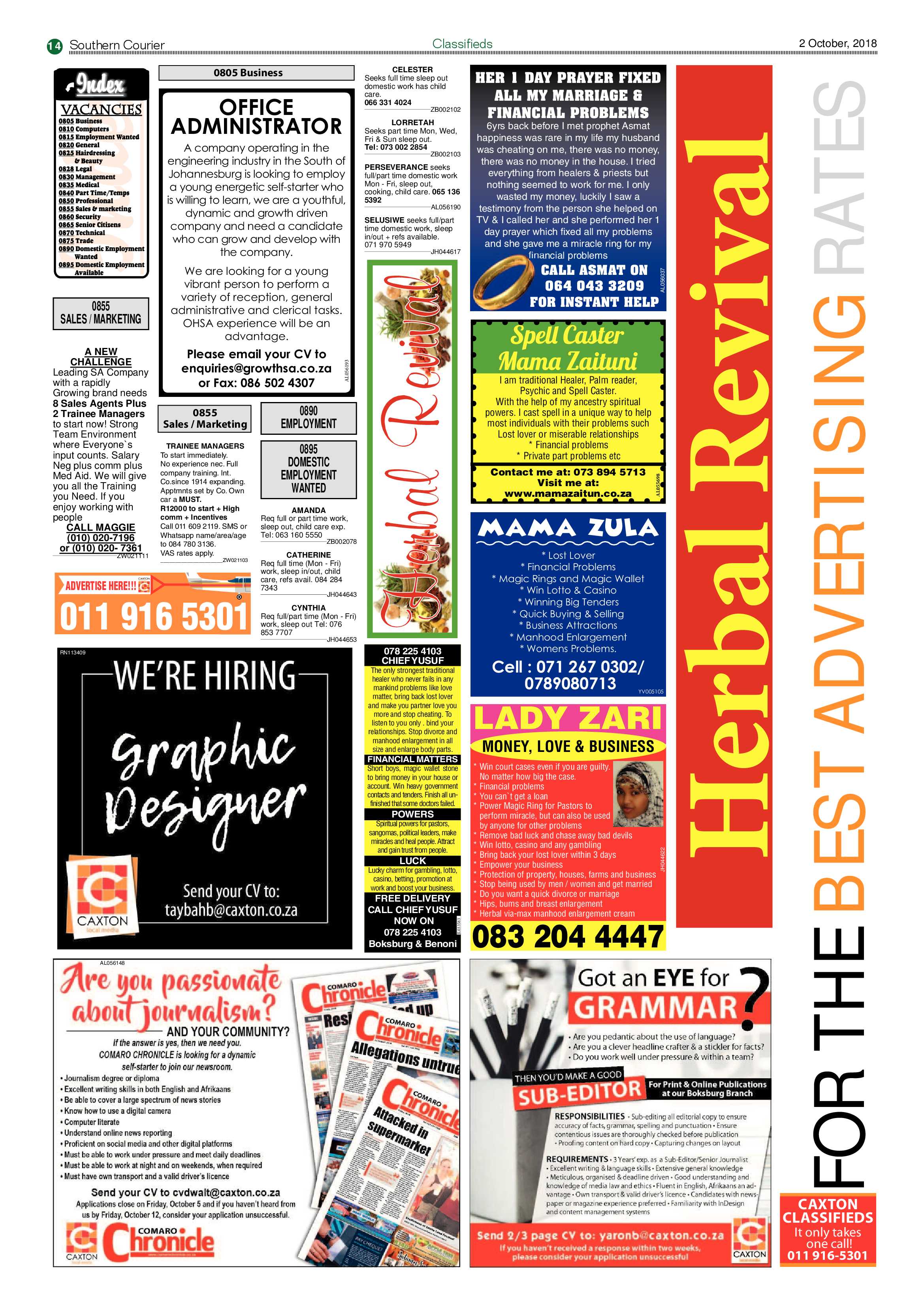 Southern courier 02 October 2018 page 14