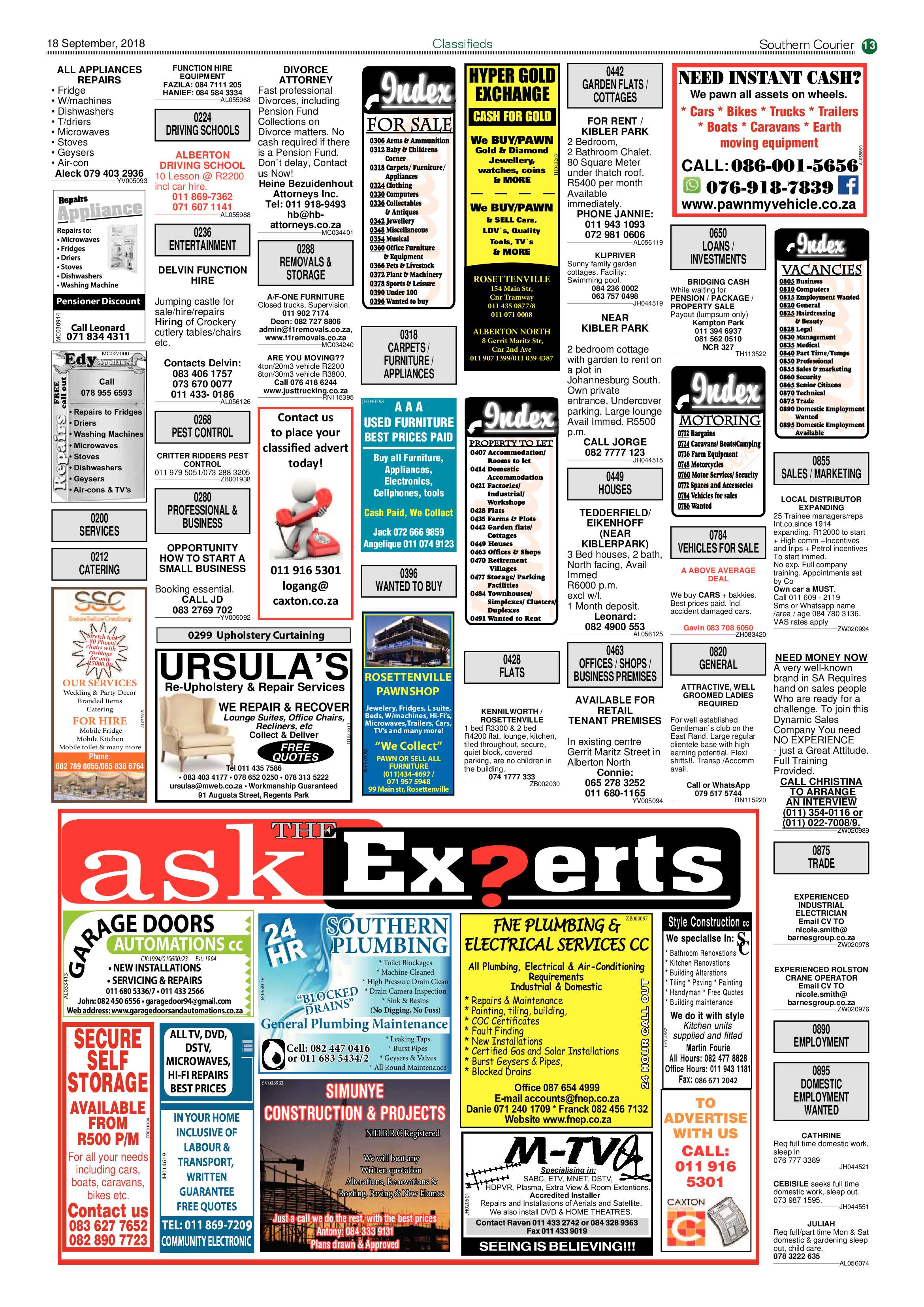 Southern courier pages 18 September 2018 page 13