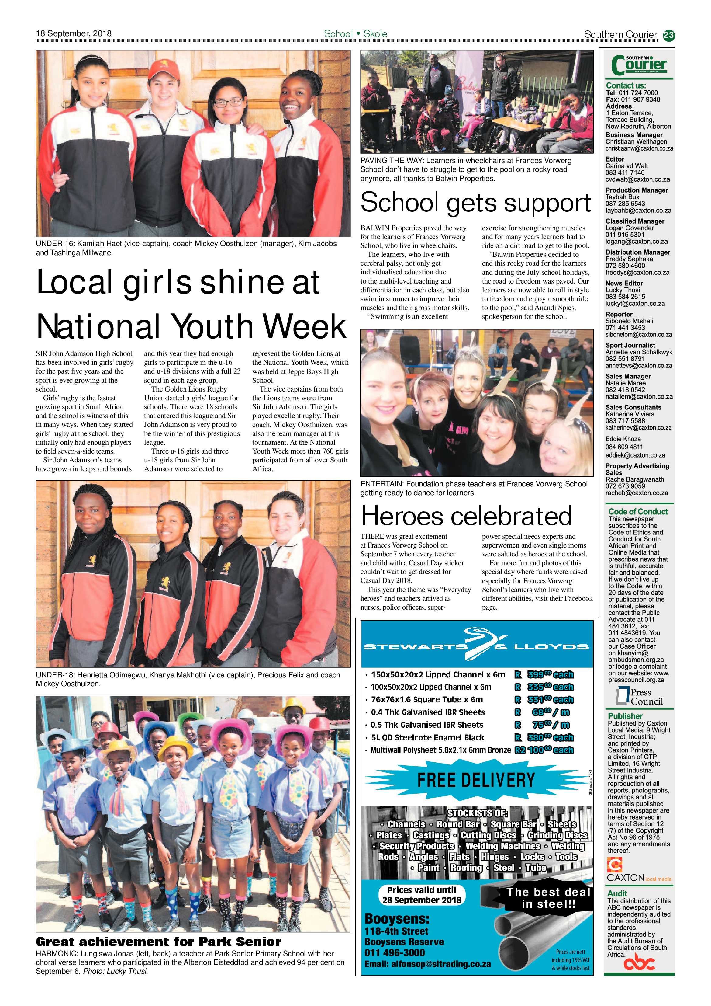 Southern courier pages 18 September 2018 page 23